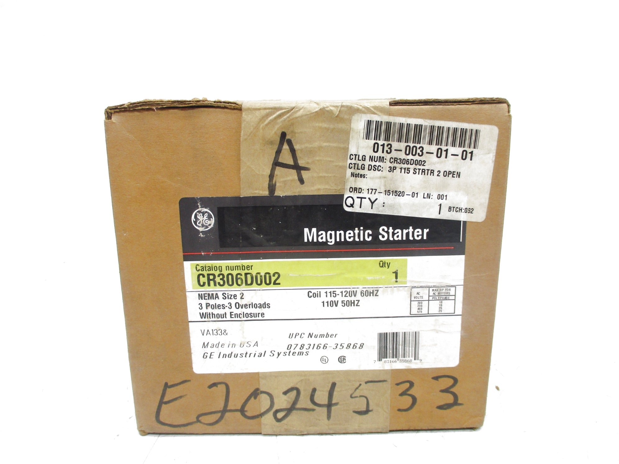 GENERAL ELECTRIC CR306D002 NSFS