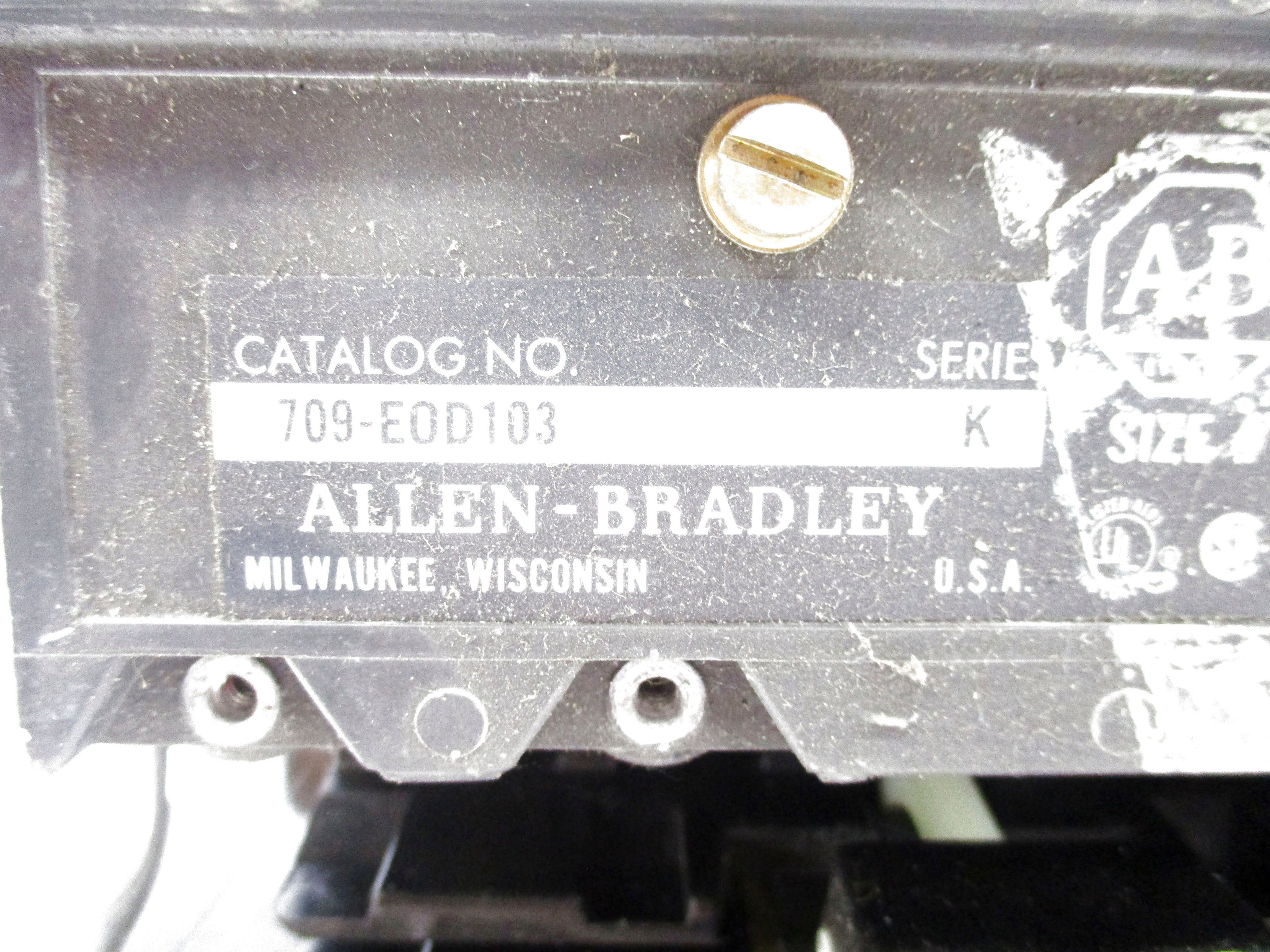 ALLEN BRADLEY 709-EOD103 SER. K (NO COIL) UNMP