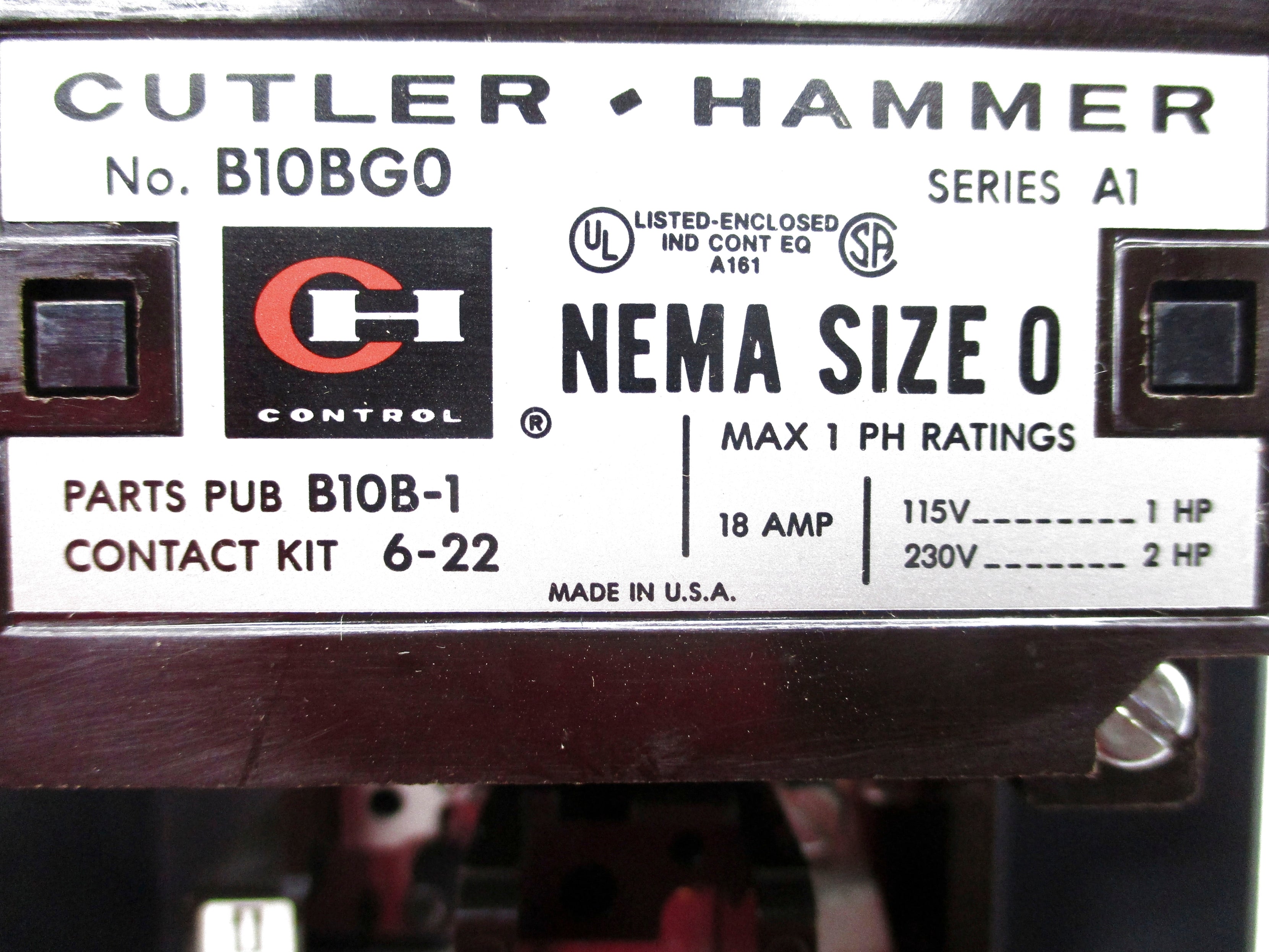 CUTLER HAMMER B10BG0 SER. A1 NSNP