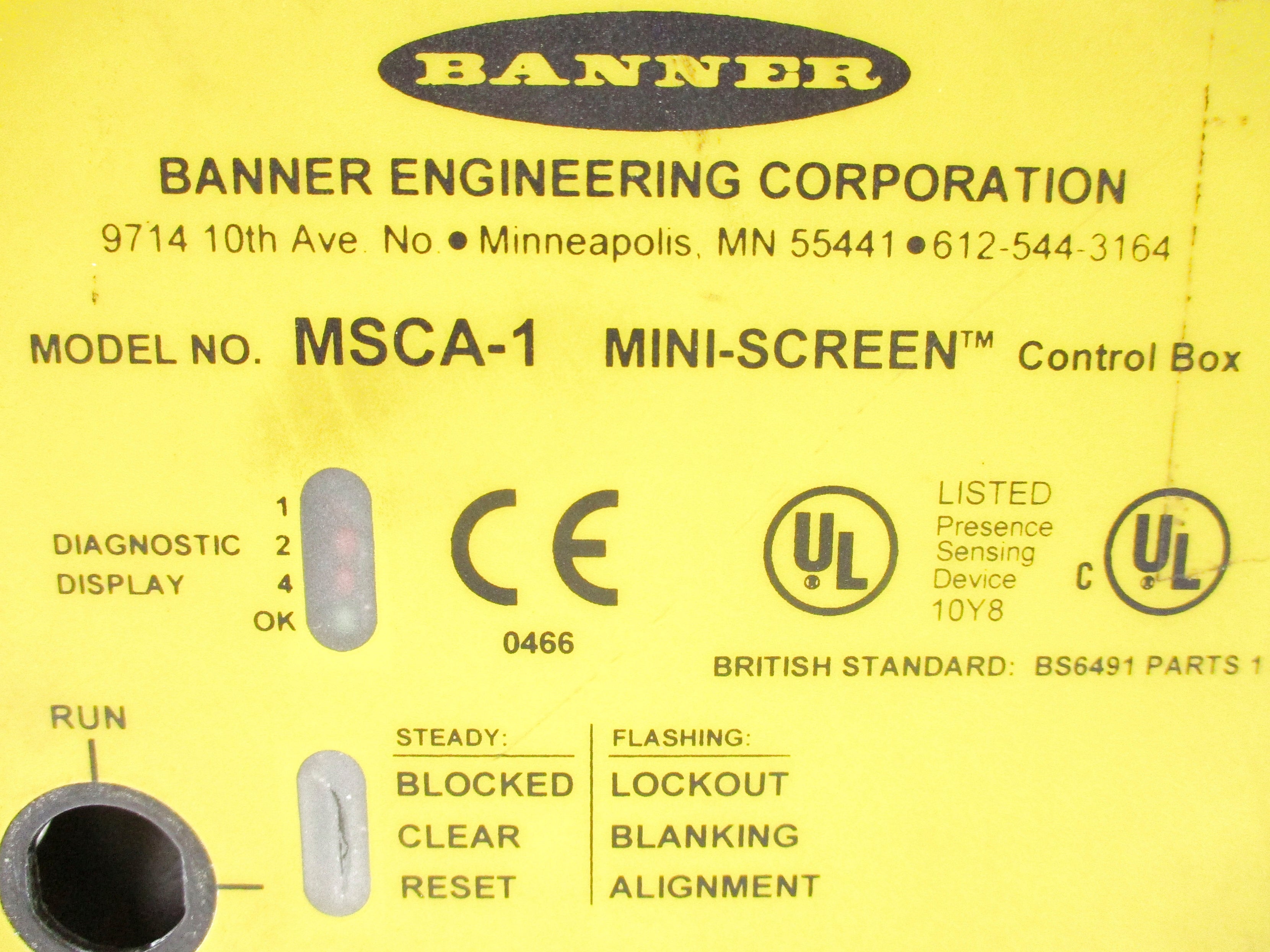 BANNER ENGINEERING MSCA-1 NSNP