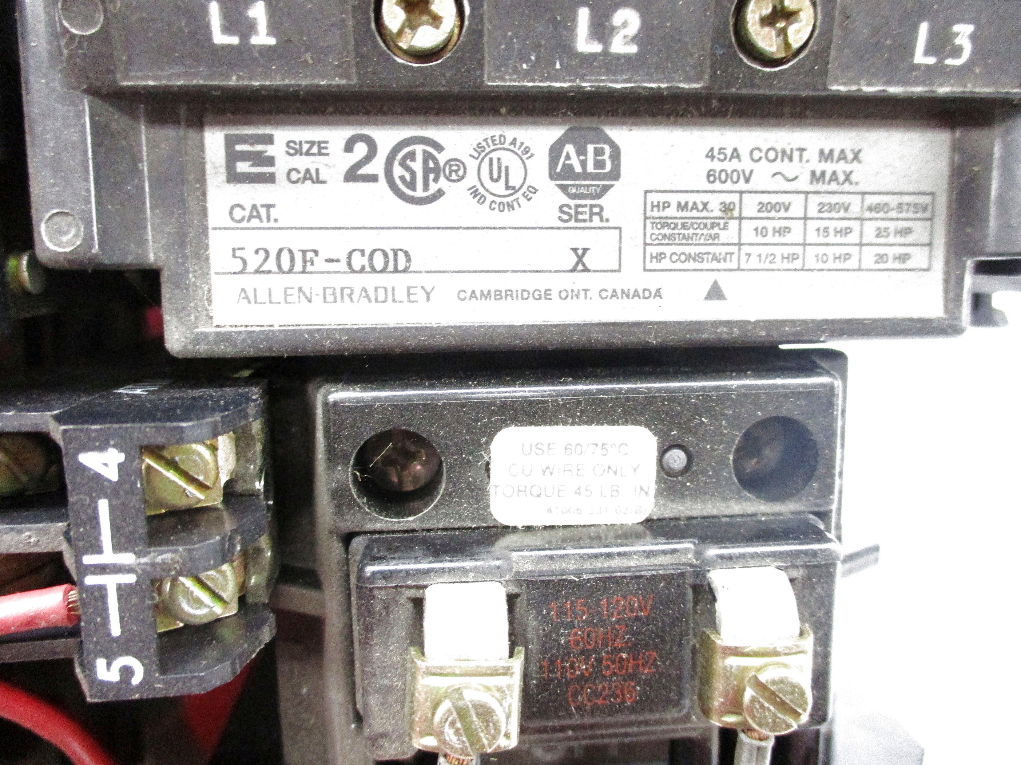 INDUSTRIAL SPARE PART 520F-COD SER. X UNMP