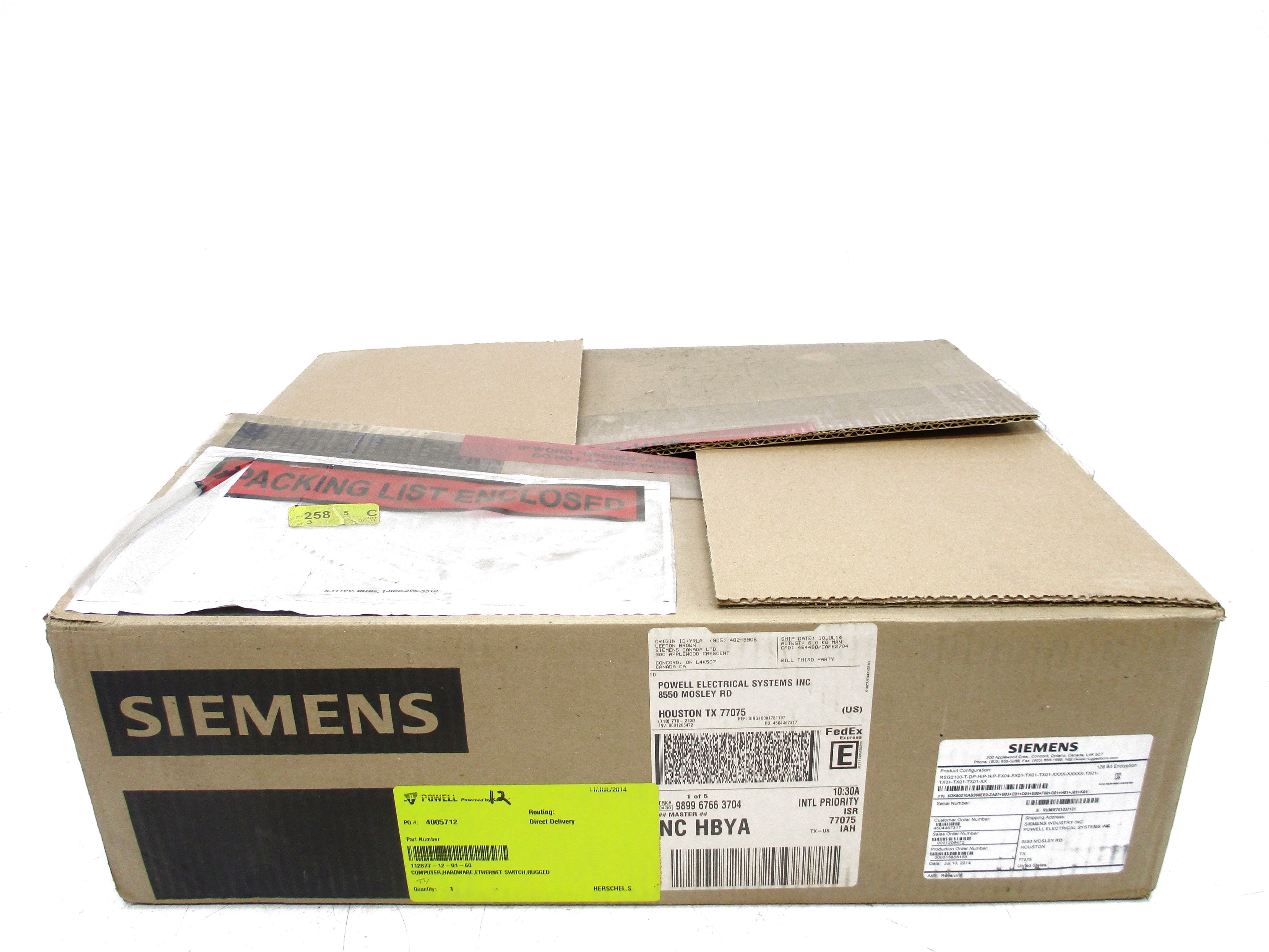 SIEMENS RSG2100-T-DP-HIP-HIP-FX04-FX01-TX01-TX01-XXXX-XXXXX-TX01-TX01 NSMP