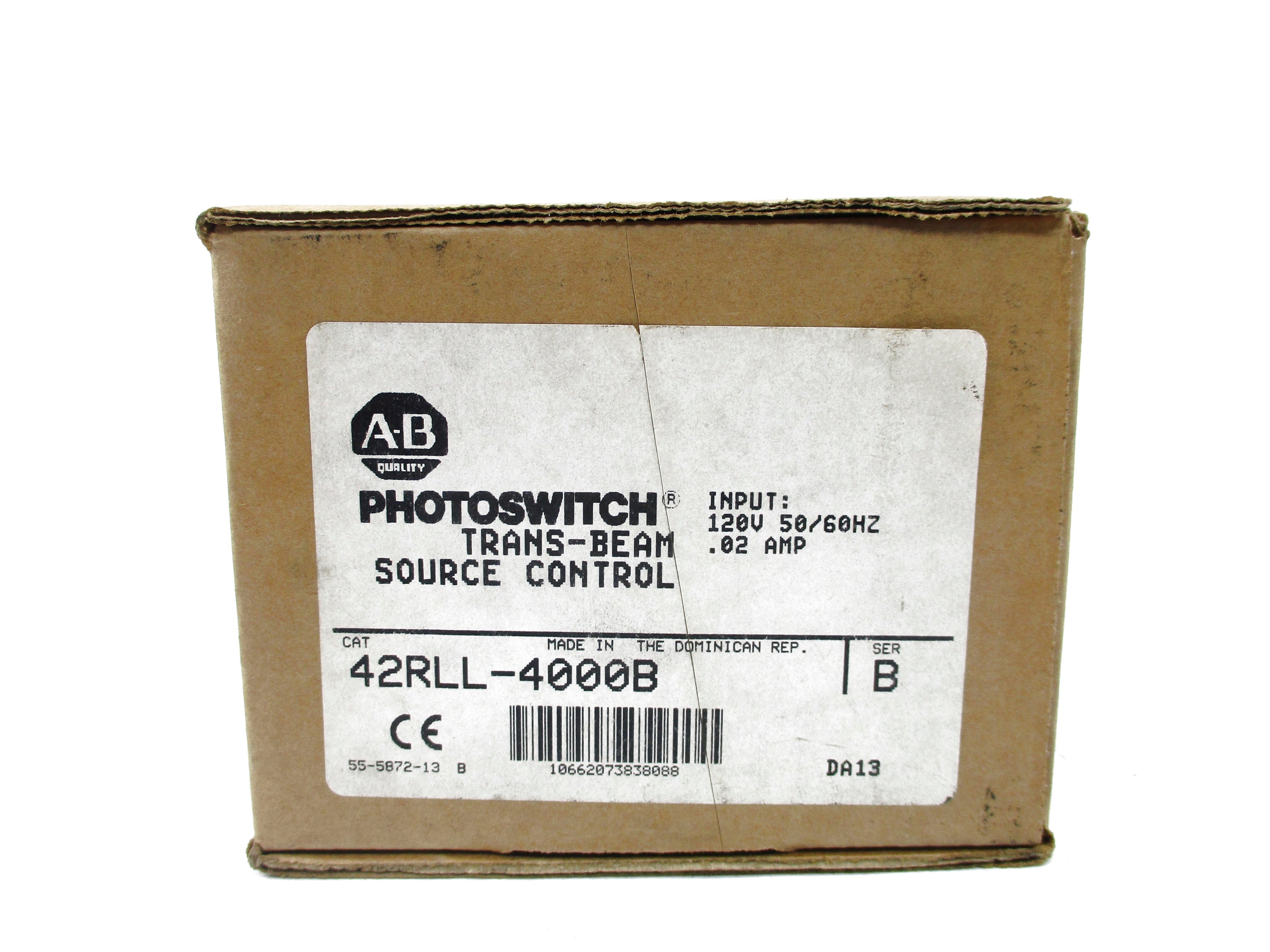 ALLEN BRADLEY 42RLL-4000B SER. B 120V .02A (BR/WH) NSMP