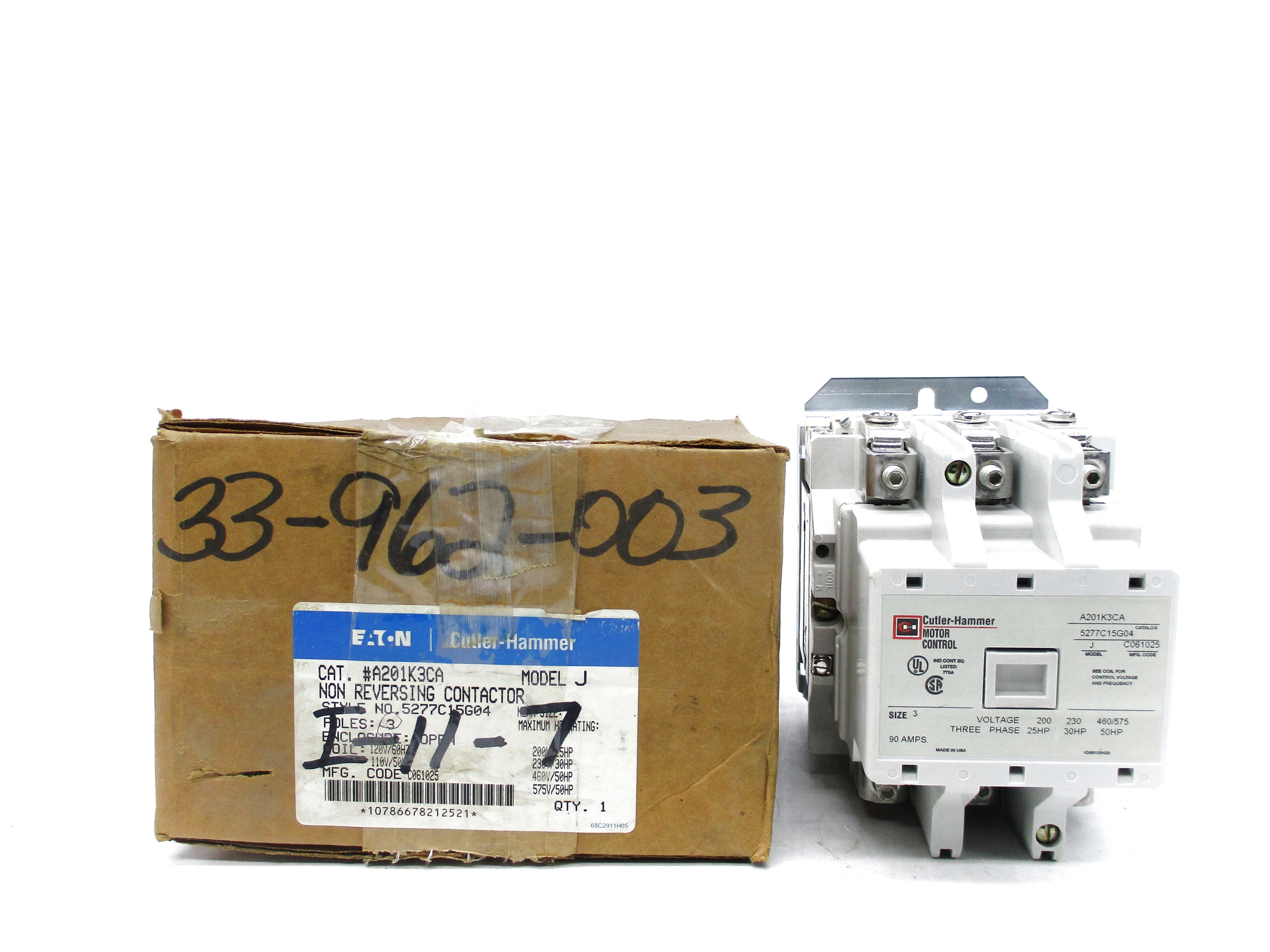 CUTLER HAMMER A201K3CA 120V NSMP