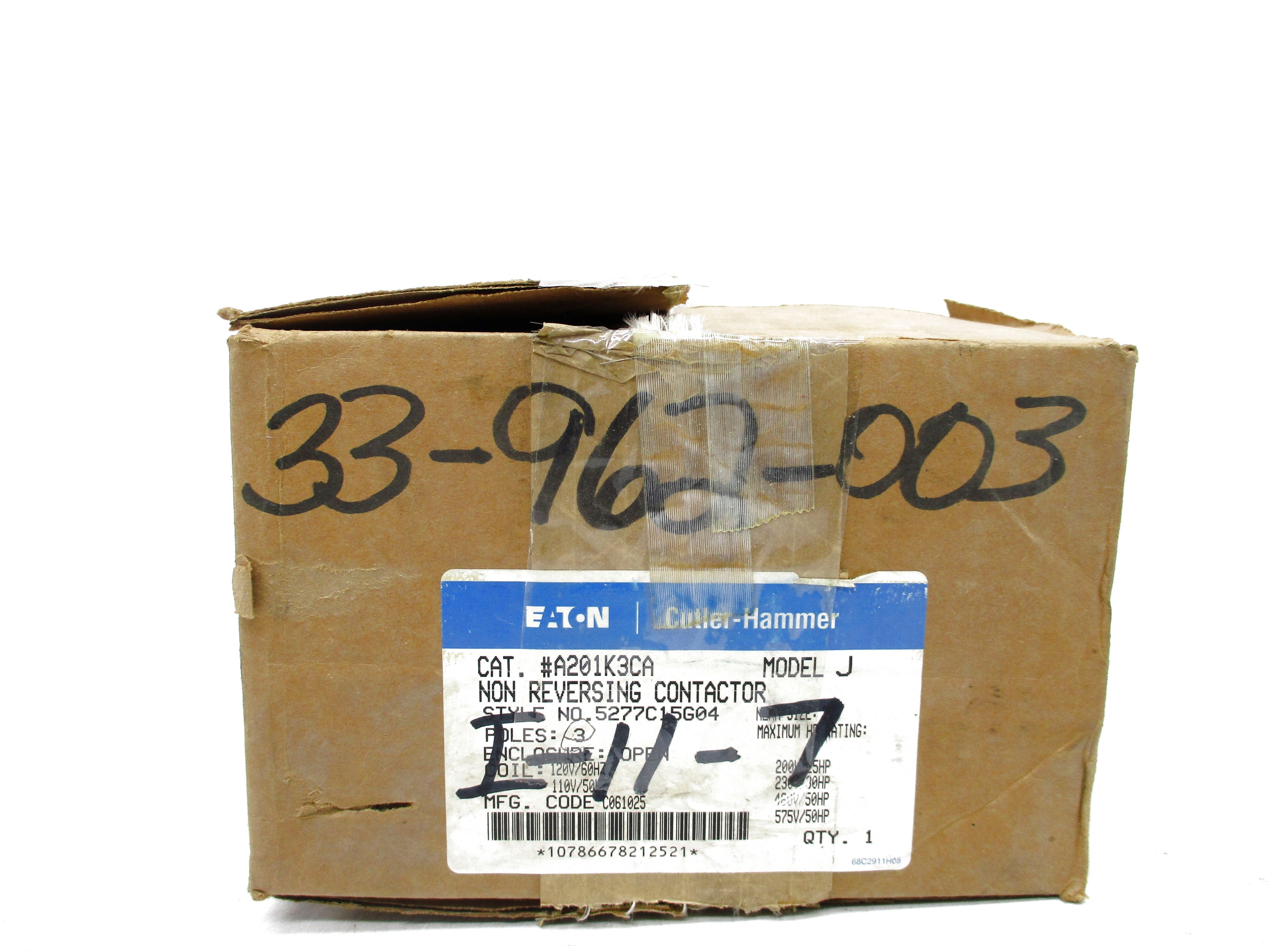 CUTLER HAMMER A201K3CA 120V NSMP