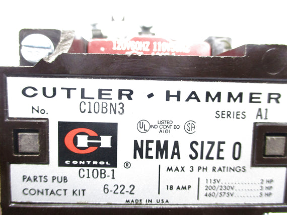 CUTLER HAMMER C10BN3 SER. A1 (AS PICTURED) NSNP