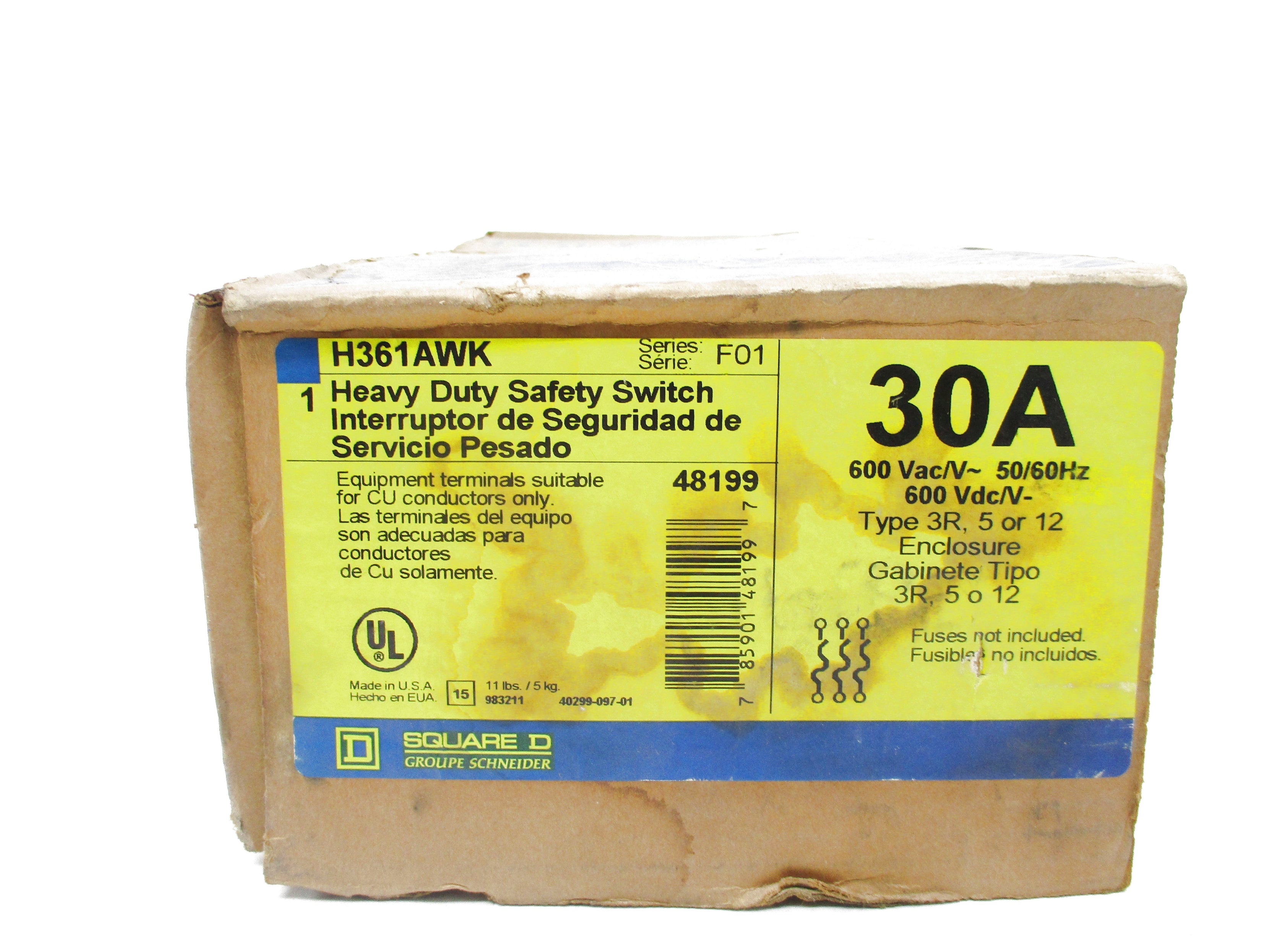 SQUARE D H361AWK SER. F01 NSFS