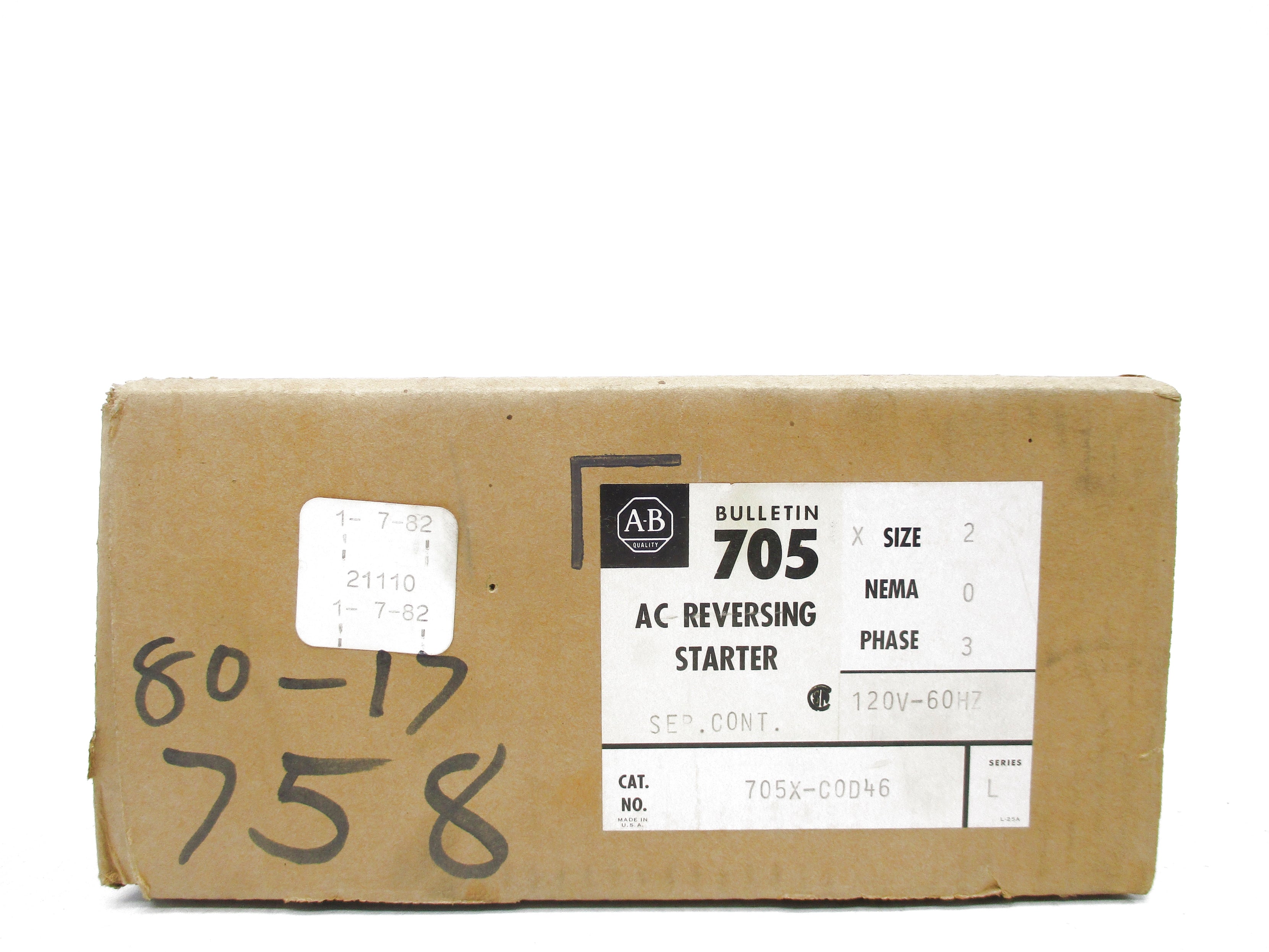 ALLEN BRADLEY 705X-COD46 SER. L (BR/YL) NSMP