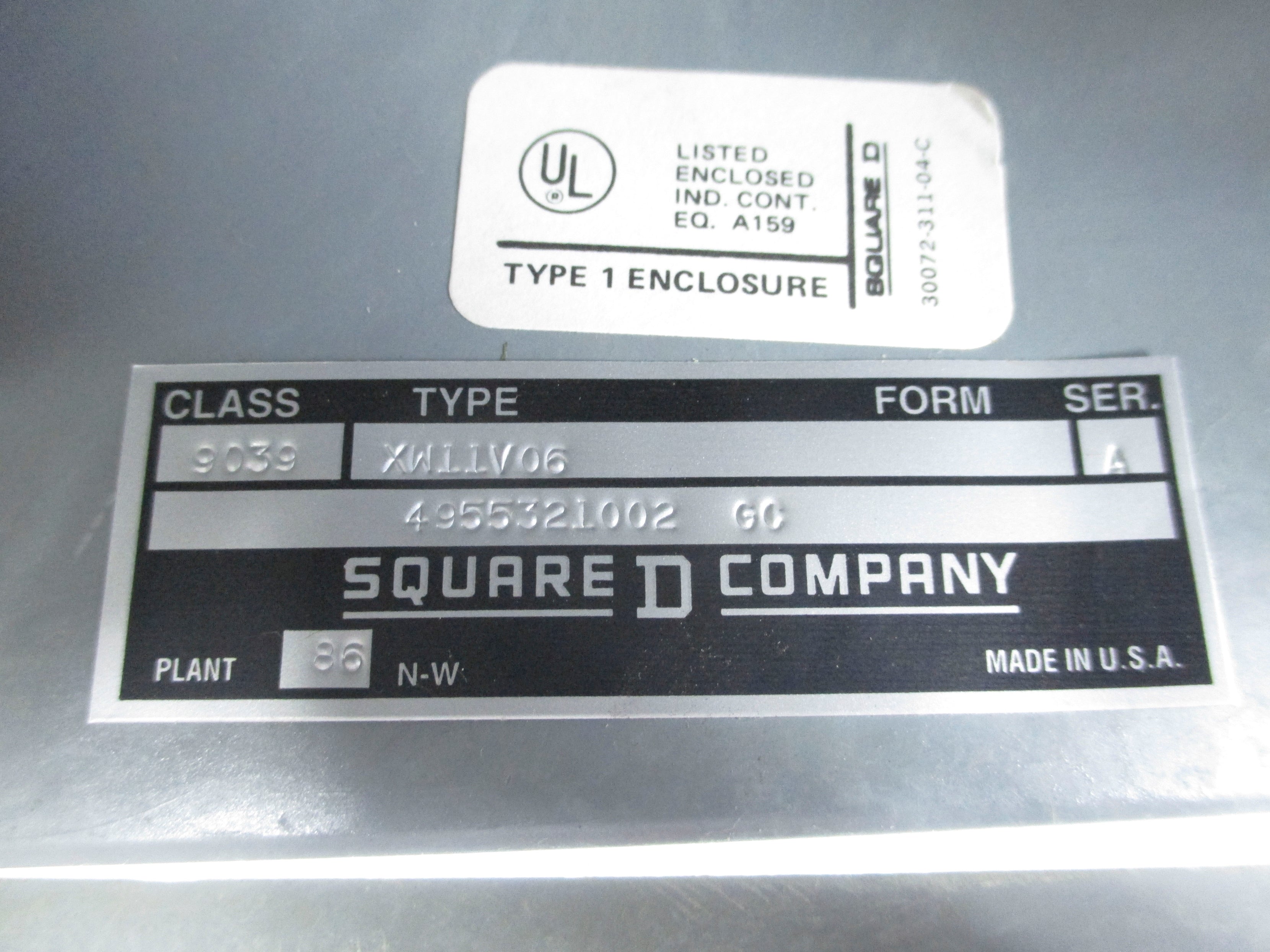 SQUARE D 9036XW11V06 SER. A UNMP