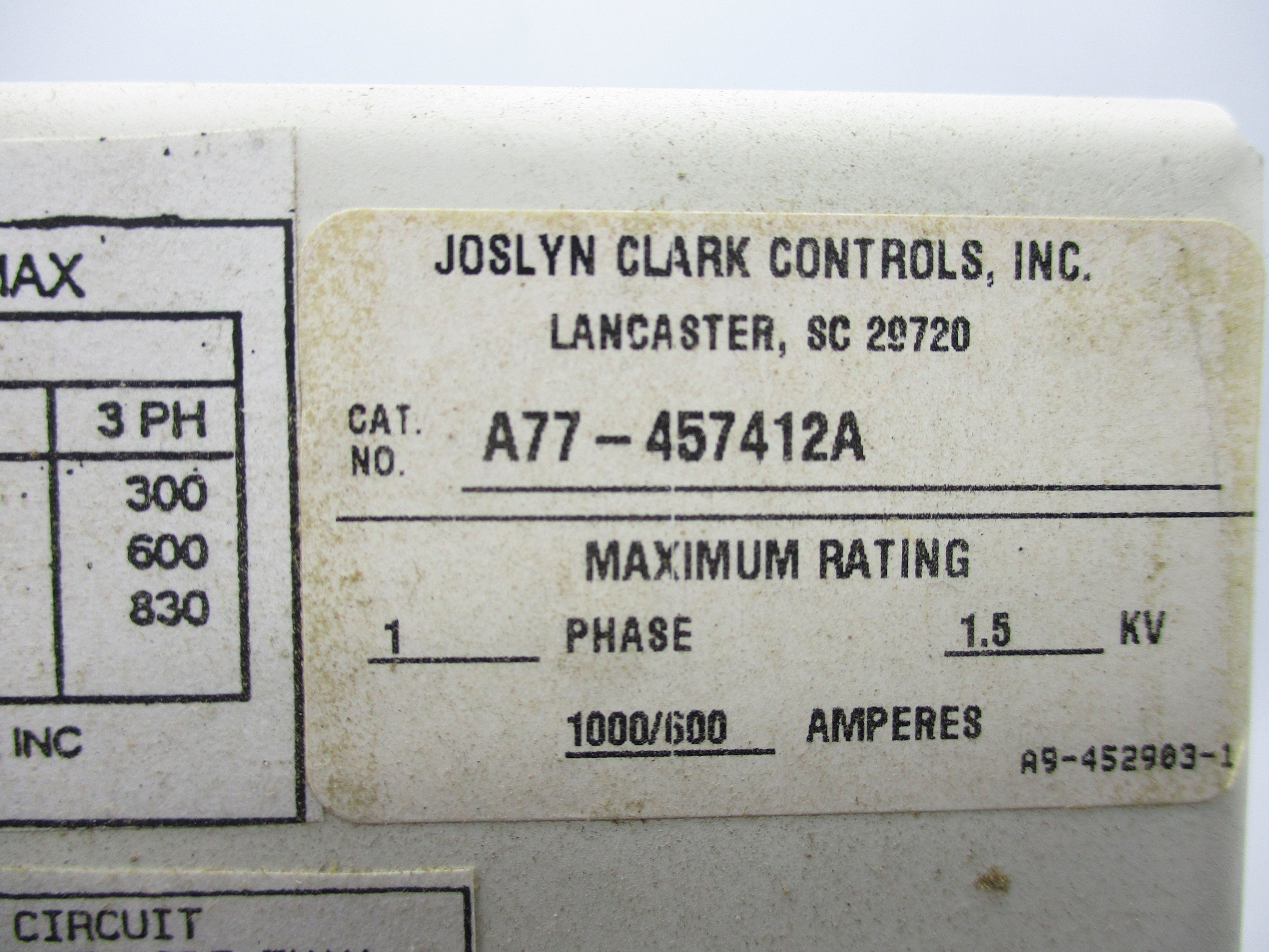 JOSLYN CLARK A77-457412A UNMP