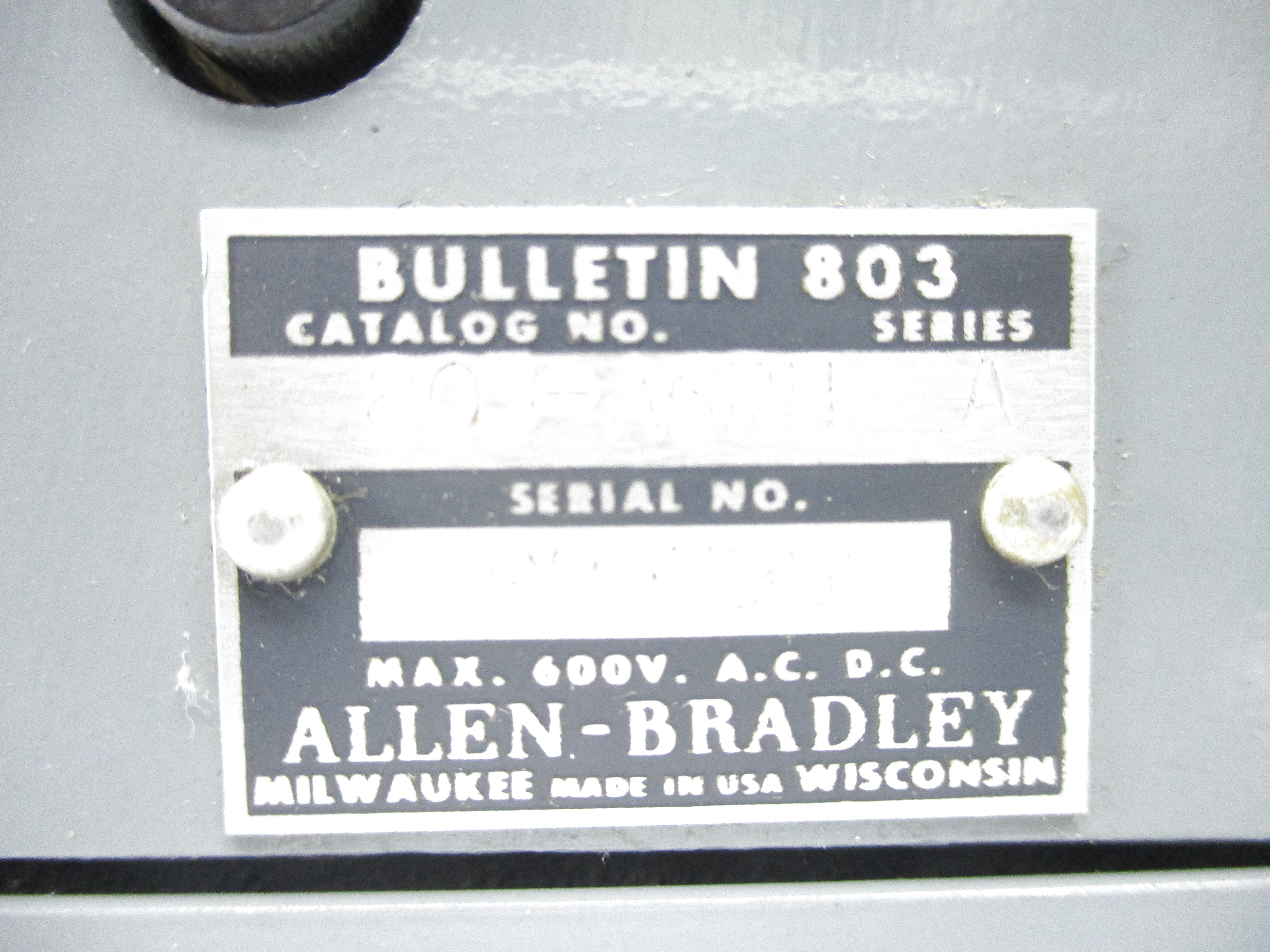 INDUSTRIAL SPARE PART 803-A6RH SER. A NSNP
