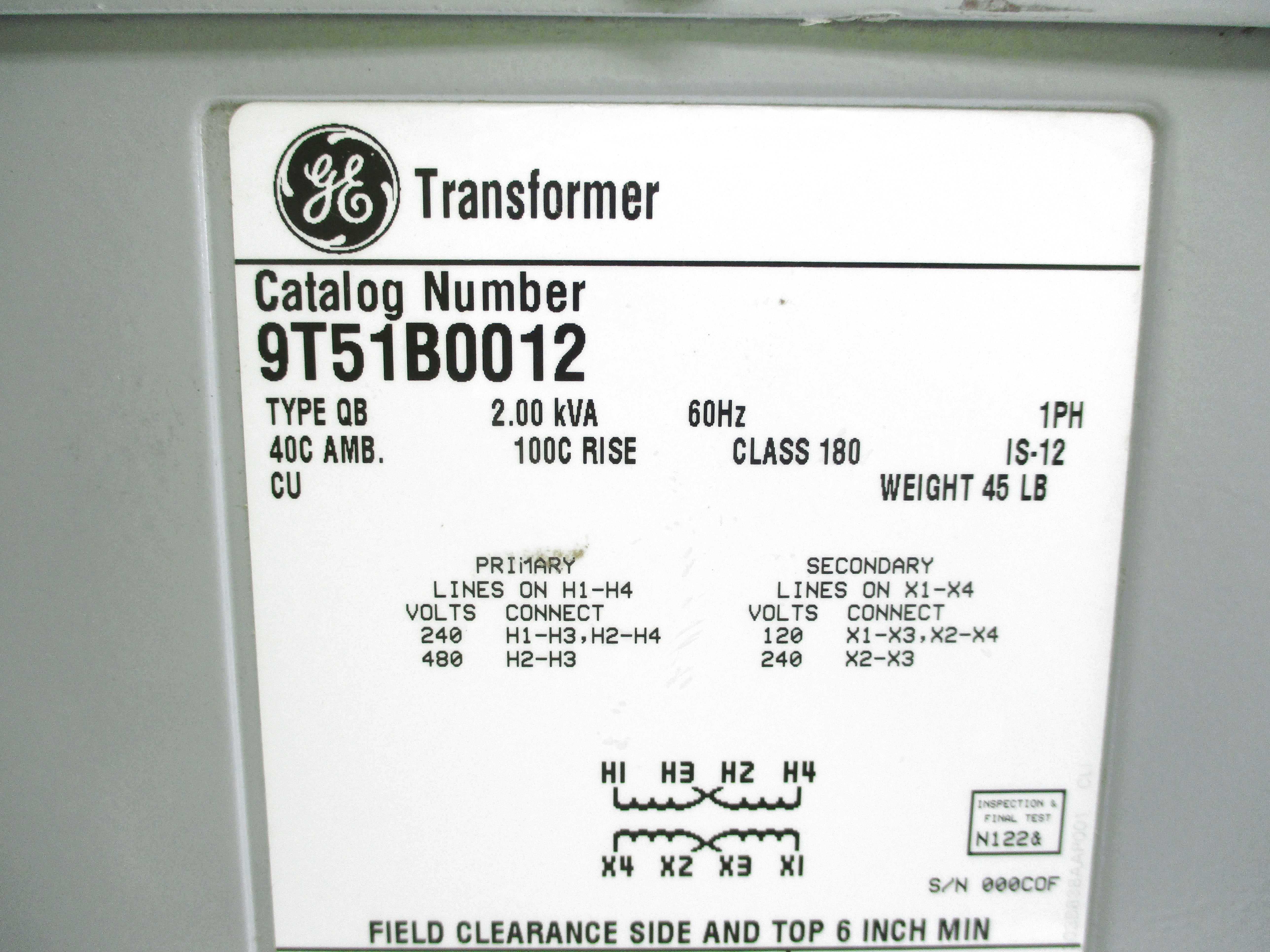 GENERAL ELECTRIC 9T51B0012 NSNP