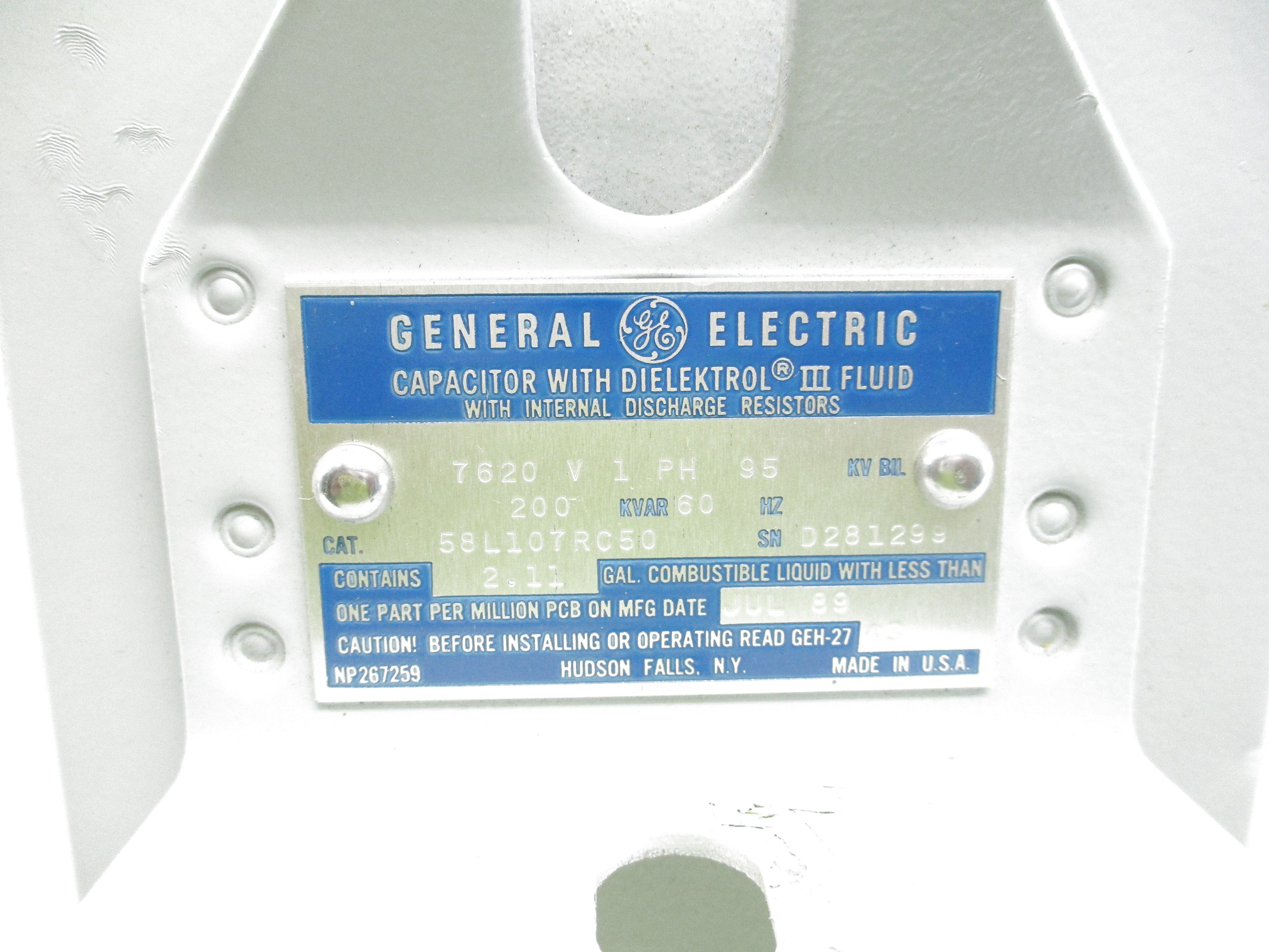 GENERAL ELECTRIC 58L107RC50 UNMP