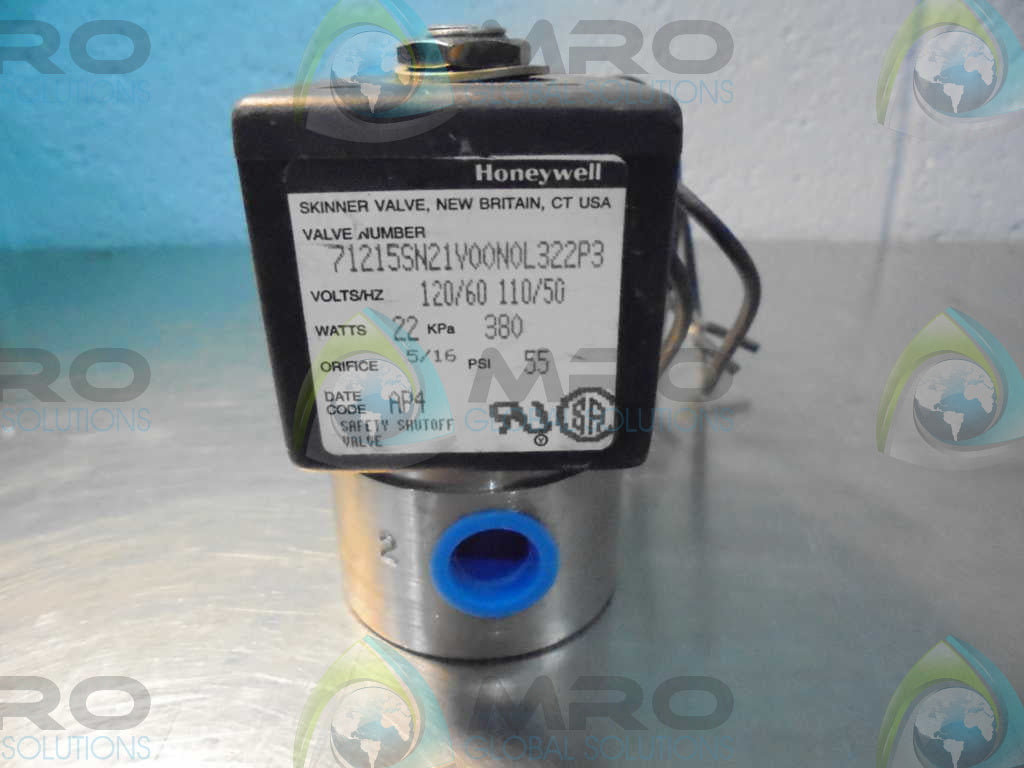 HONEYWELL 71215SN21V00N0L322P3 SKINNER VALVE *NEW NO BOX*