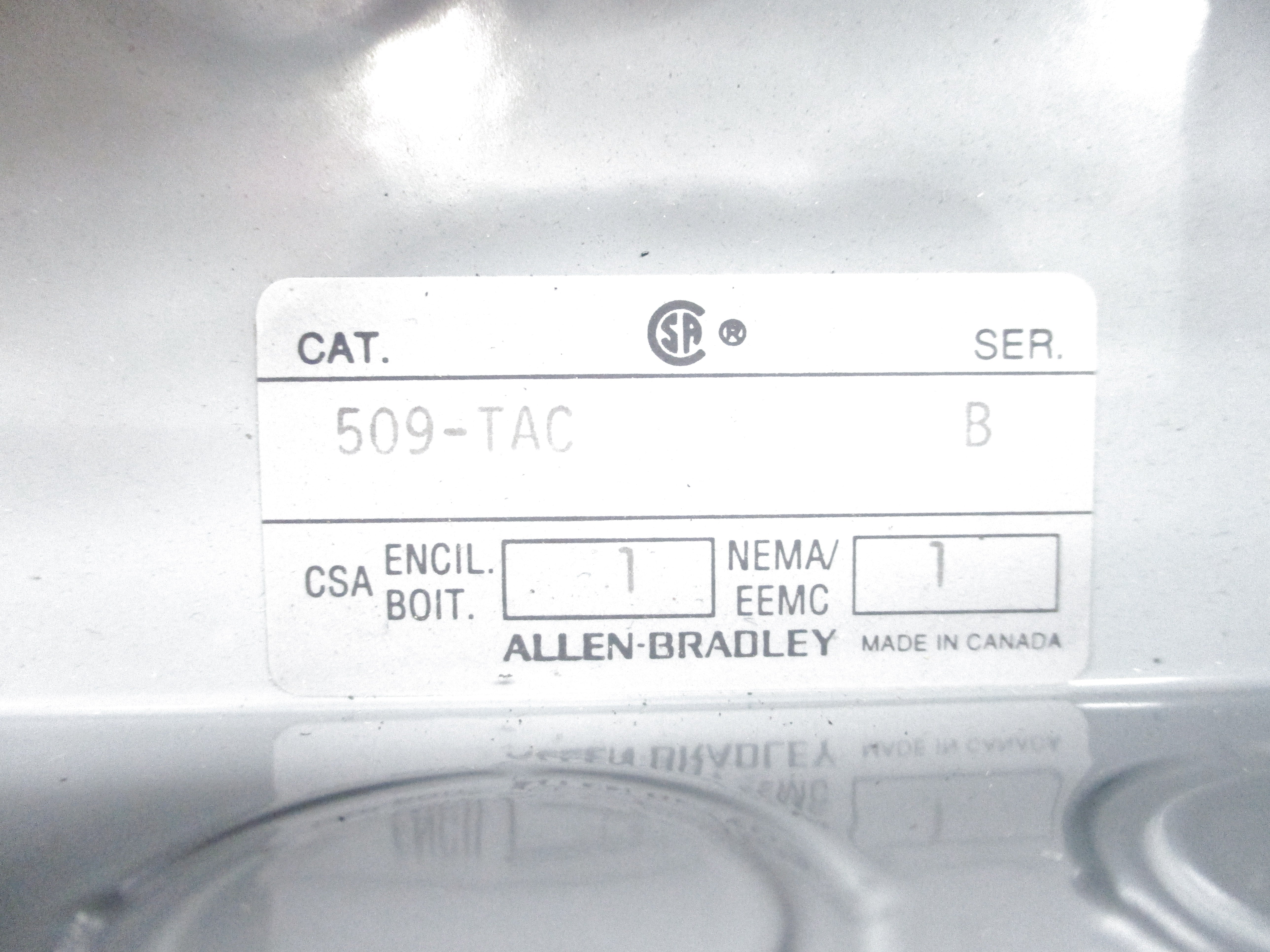 INDUSTRIAL SPARE PART 509-TAC SER. B NSNP