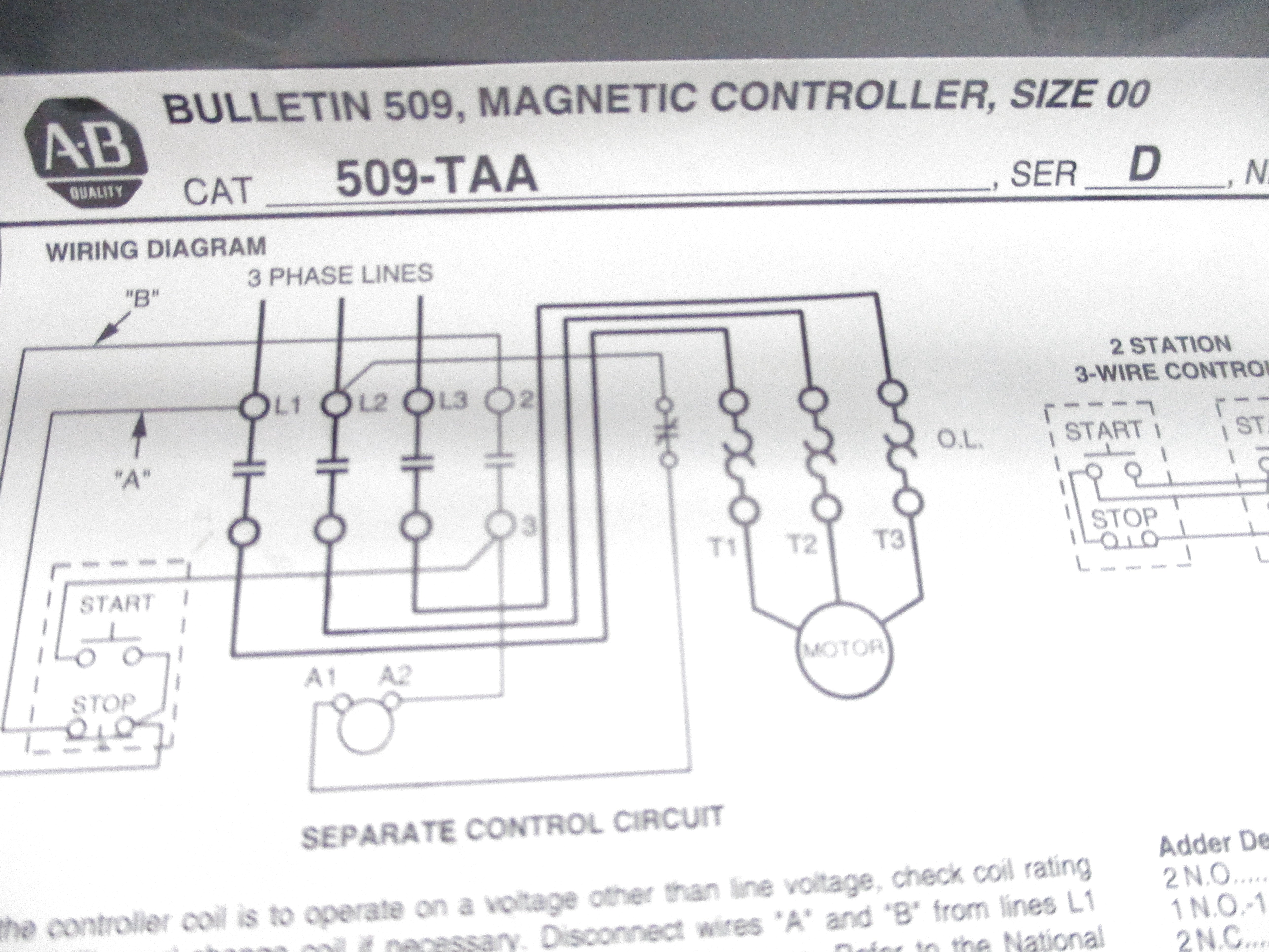 INDUSTRIAL SPARE PART 509-TAA SER. D NSNP