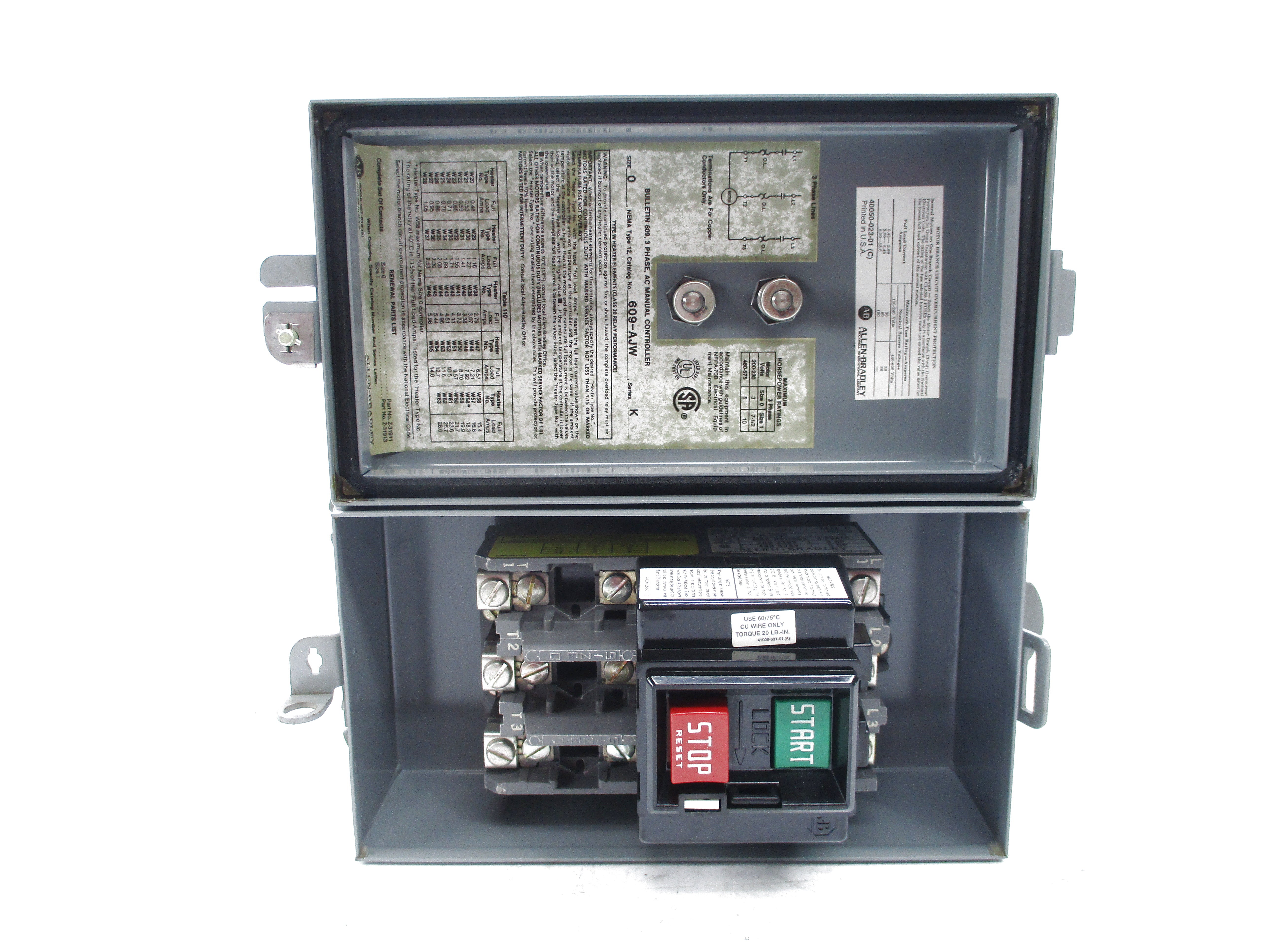 ALLEN BRADLEY 609-AJW SER. K NSNP