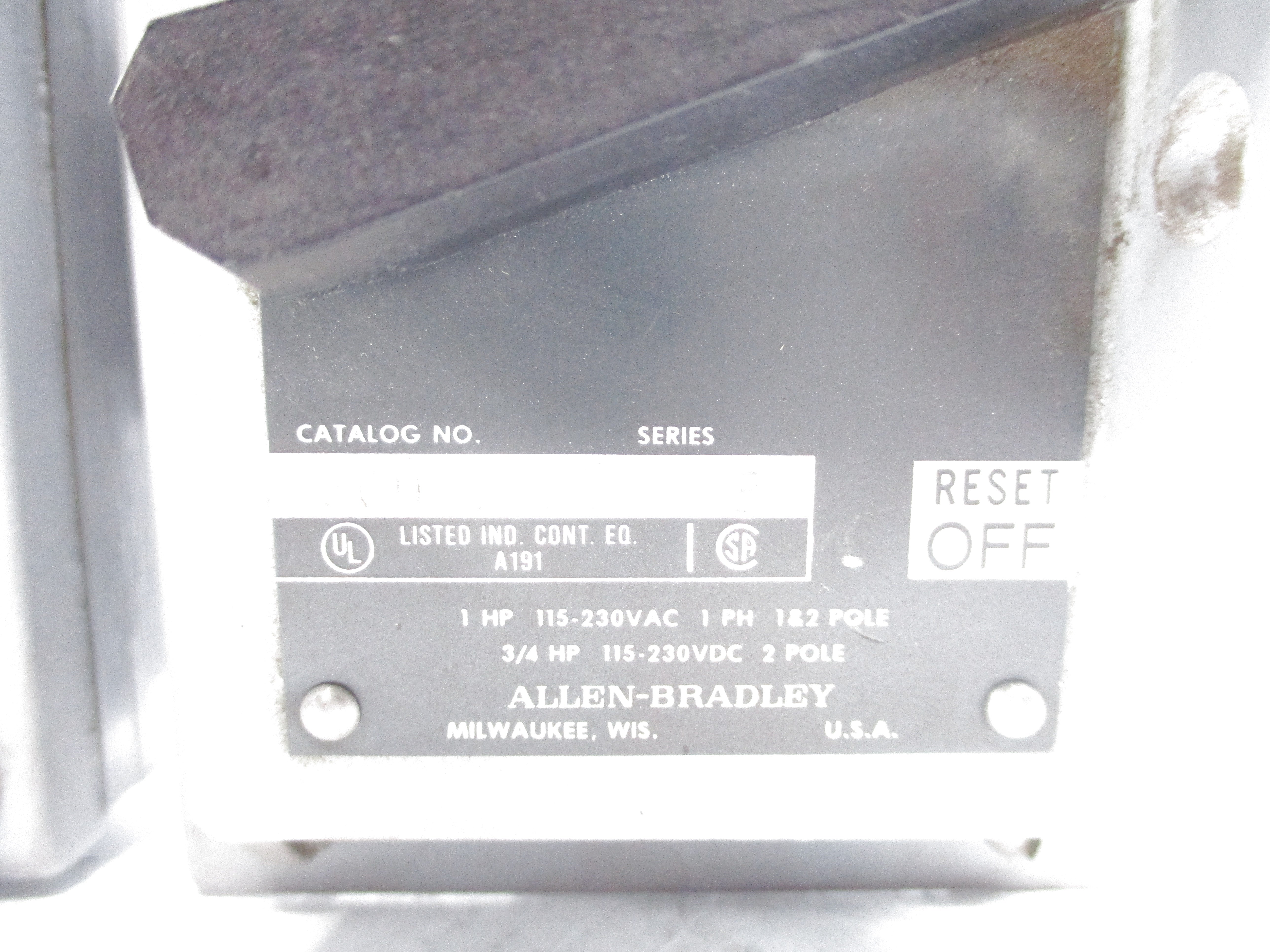 ALLEN BRADLEY 600-TCD7 SER. E NSNP