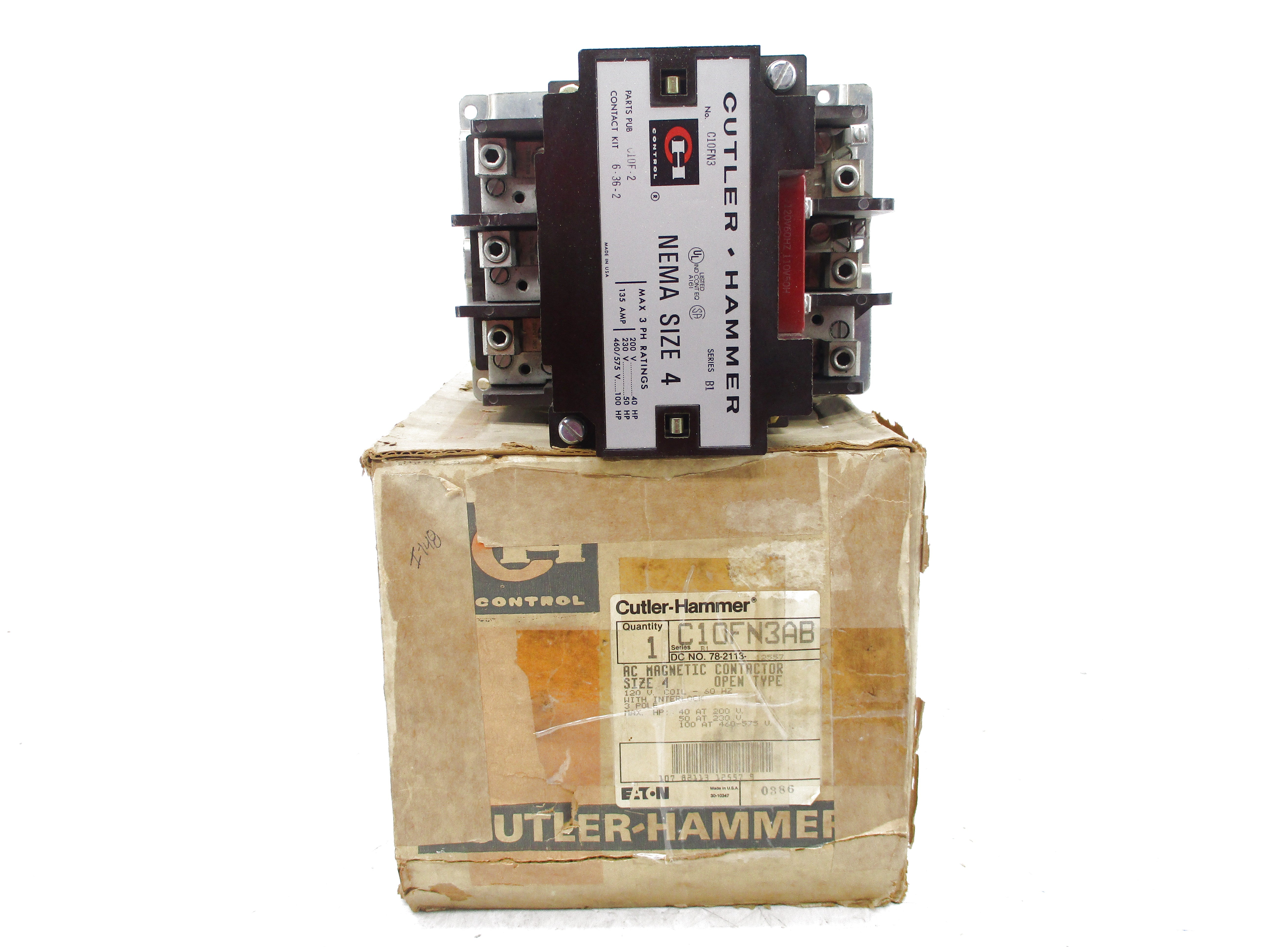 CUTLER HAMMER C10FN3AB SER. B1 120V NSMP