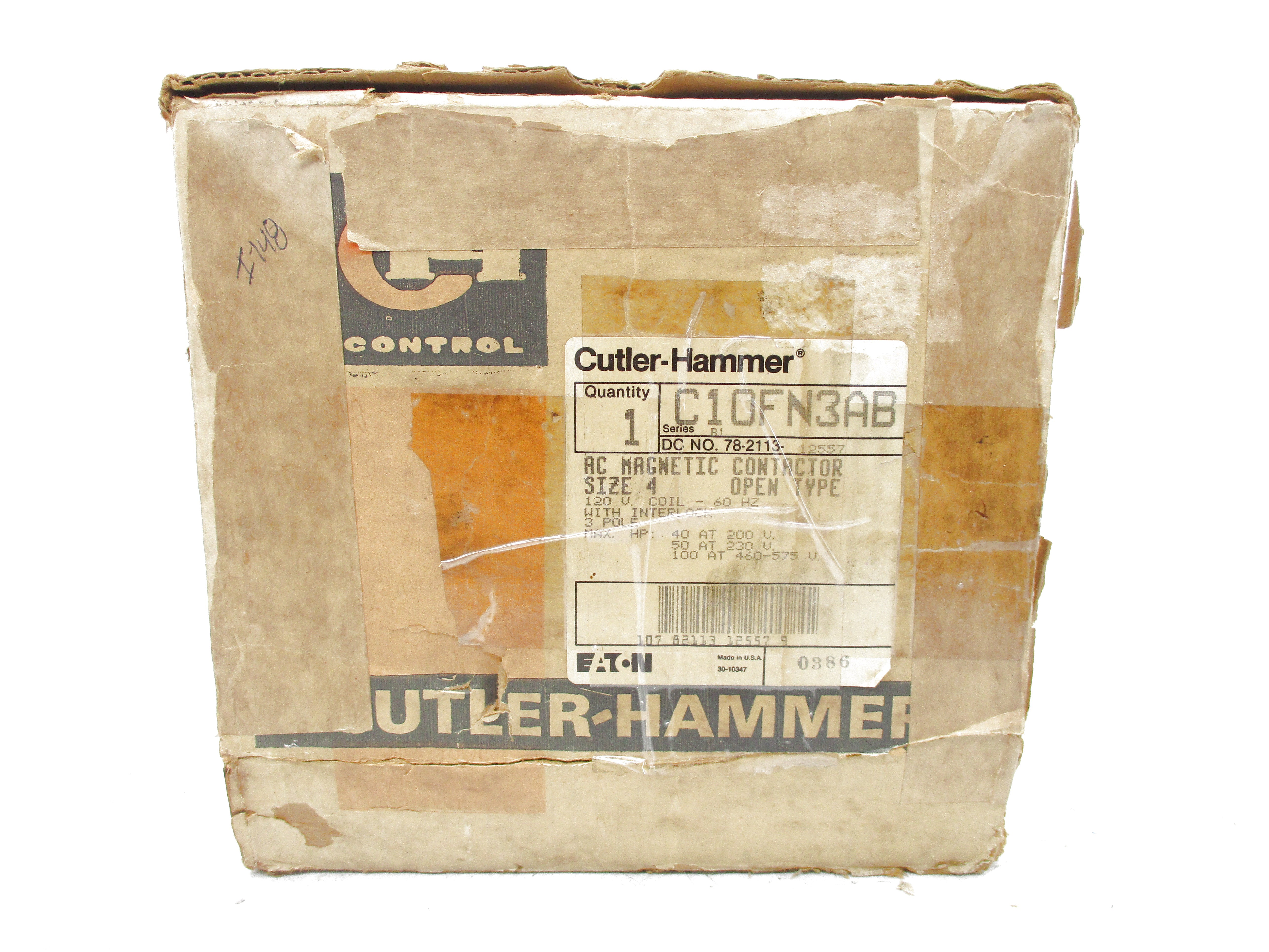 CUTLER HAMMER C10FN3AB SER. B1 120V NSMP