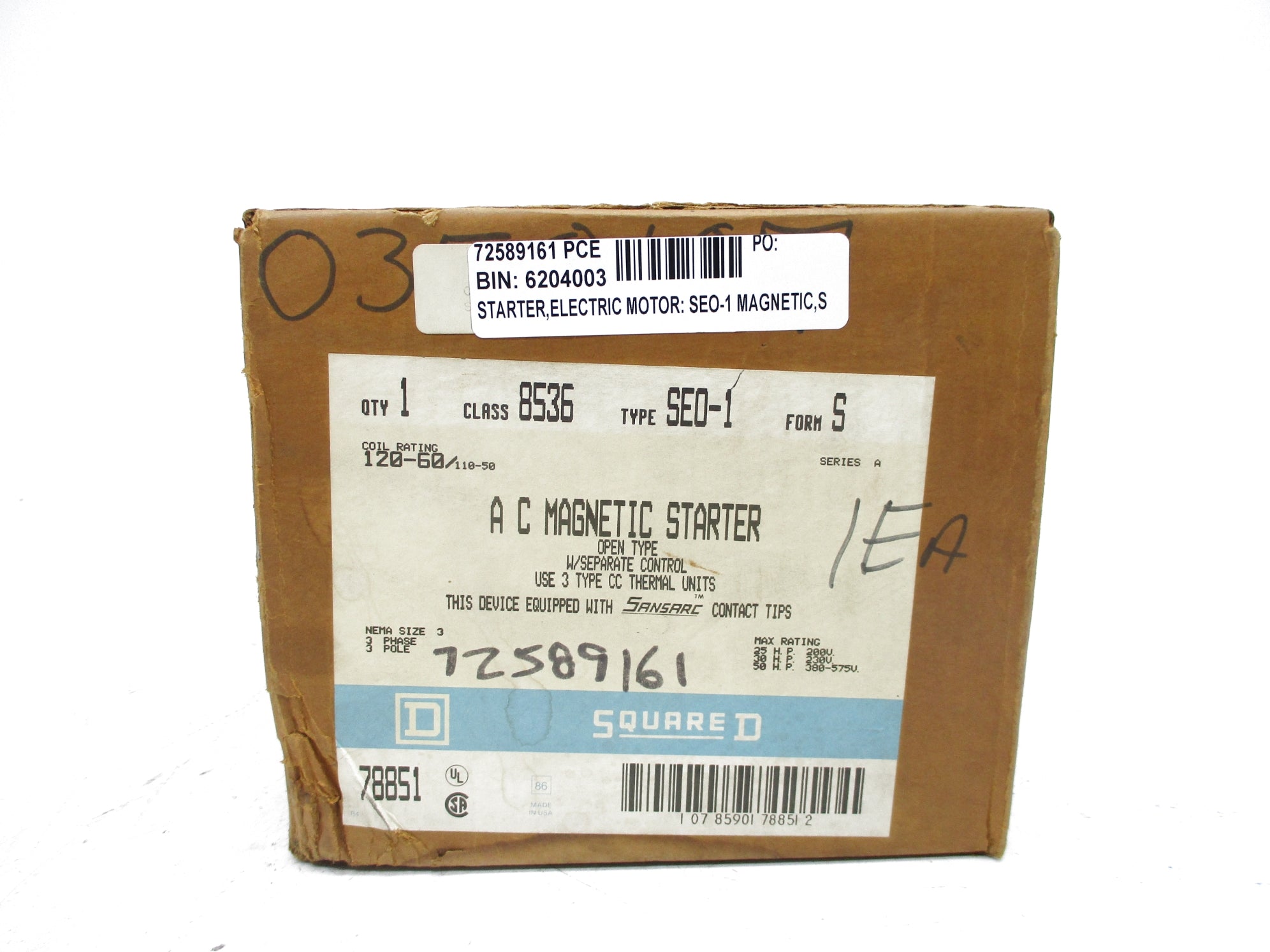 SQUARE D 8536SEO1S SER. A NSFS