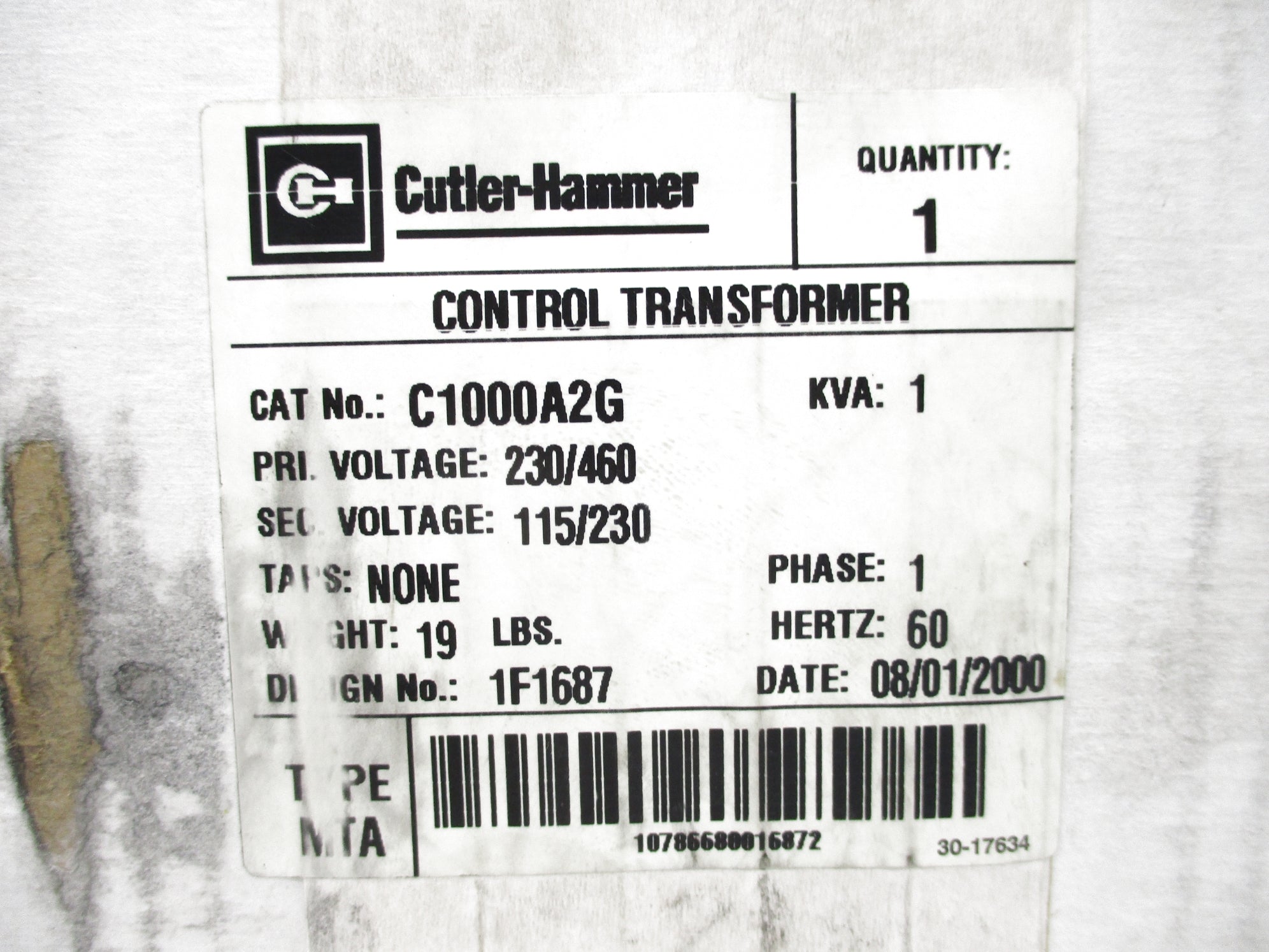CUTLER HAMMER C1000A2G NSFS