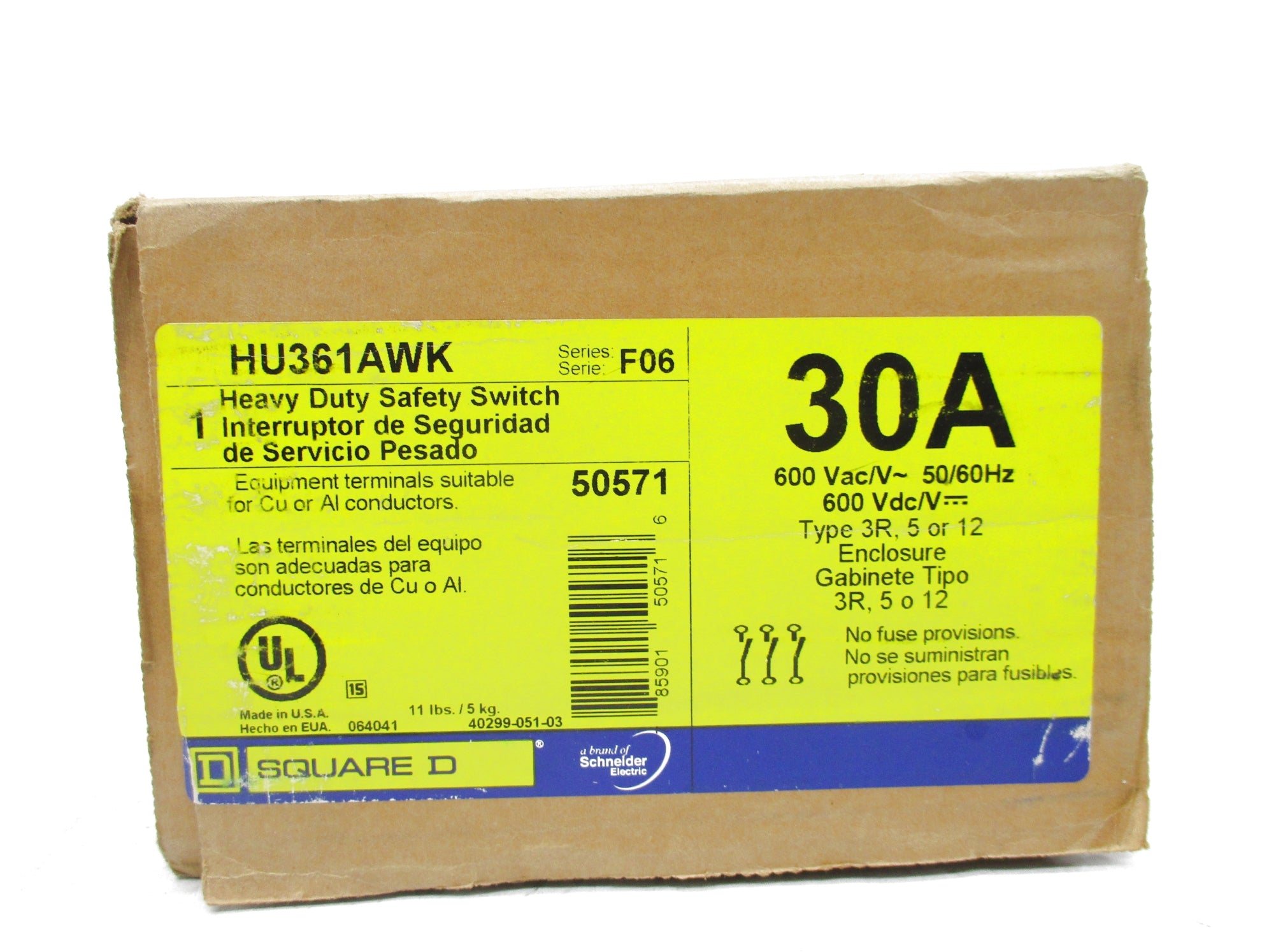 SQUARE D HU361AWK SER. F06 NSMP