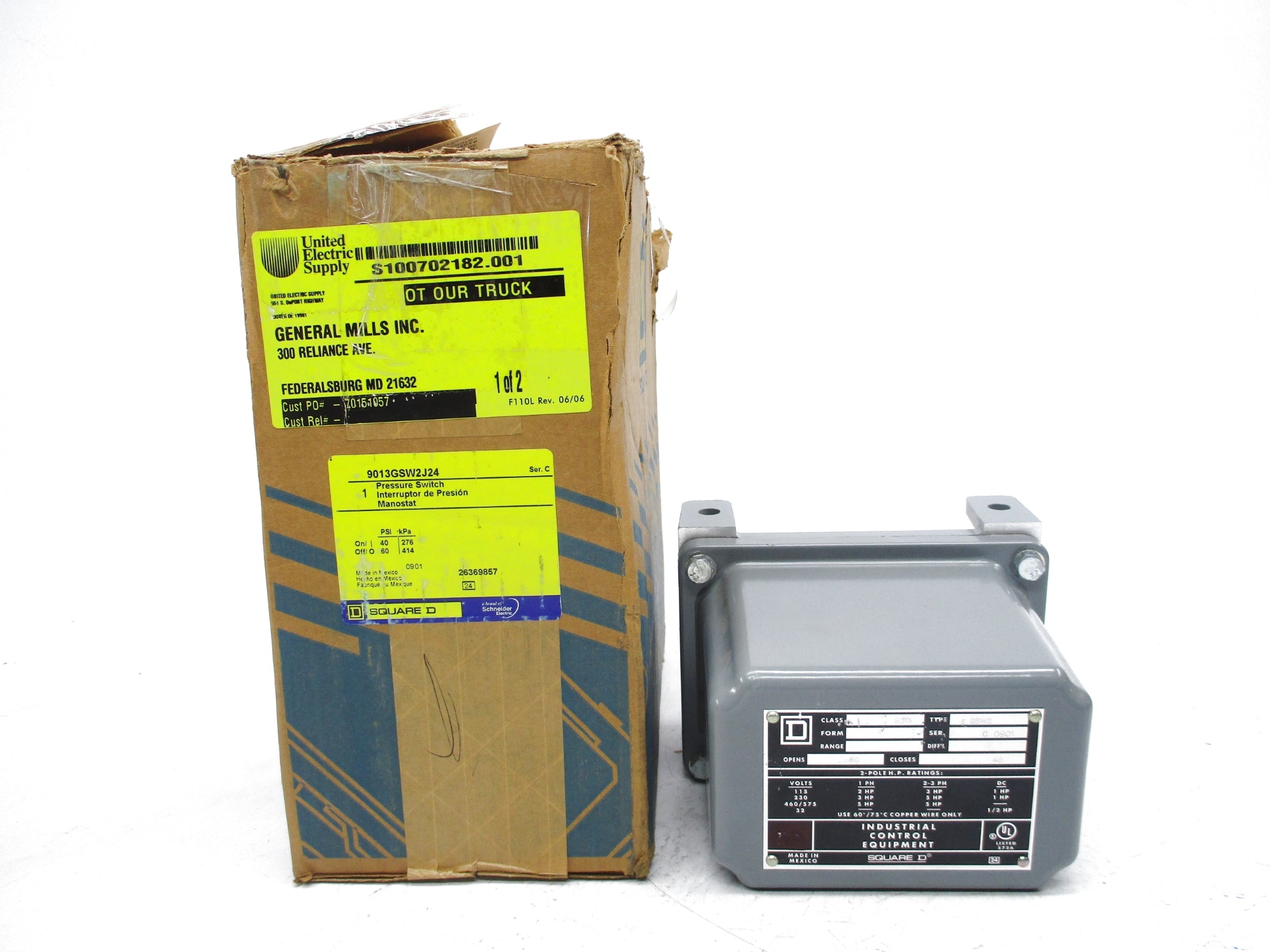 SQUARE D 9013GSW2J24 SER. C NSMP