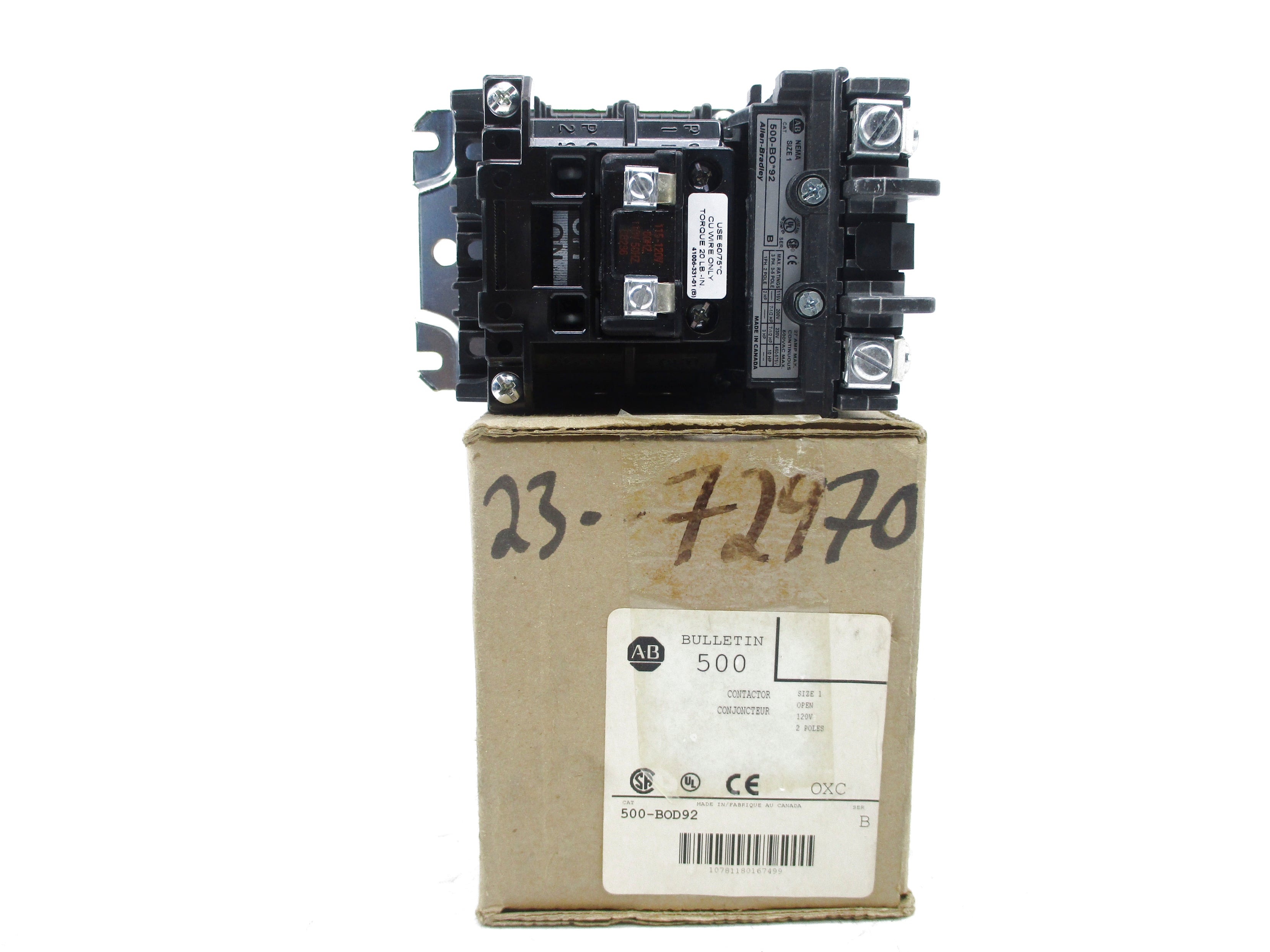 INDUSTRIAL SPARE PART 500-BOD92 SER. B 120V (BR/WH) NSMP