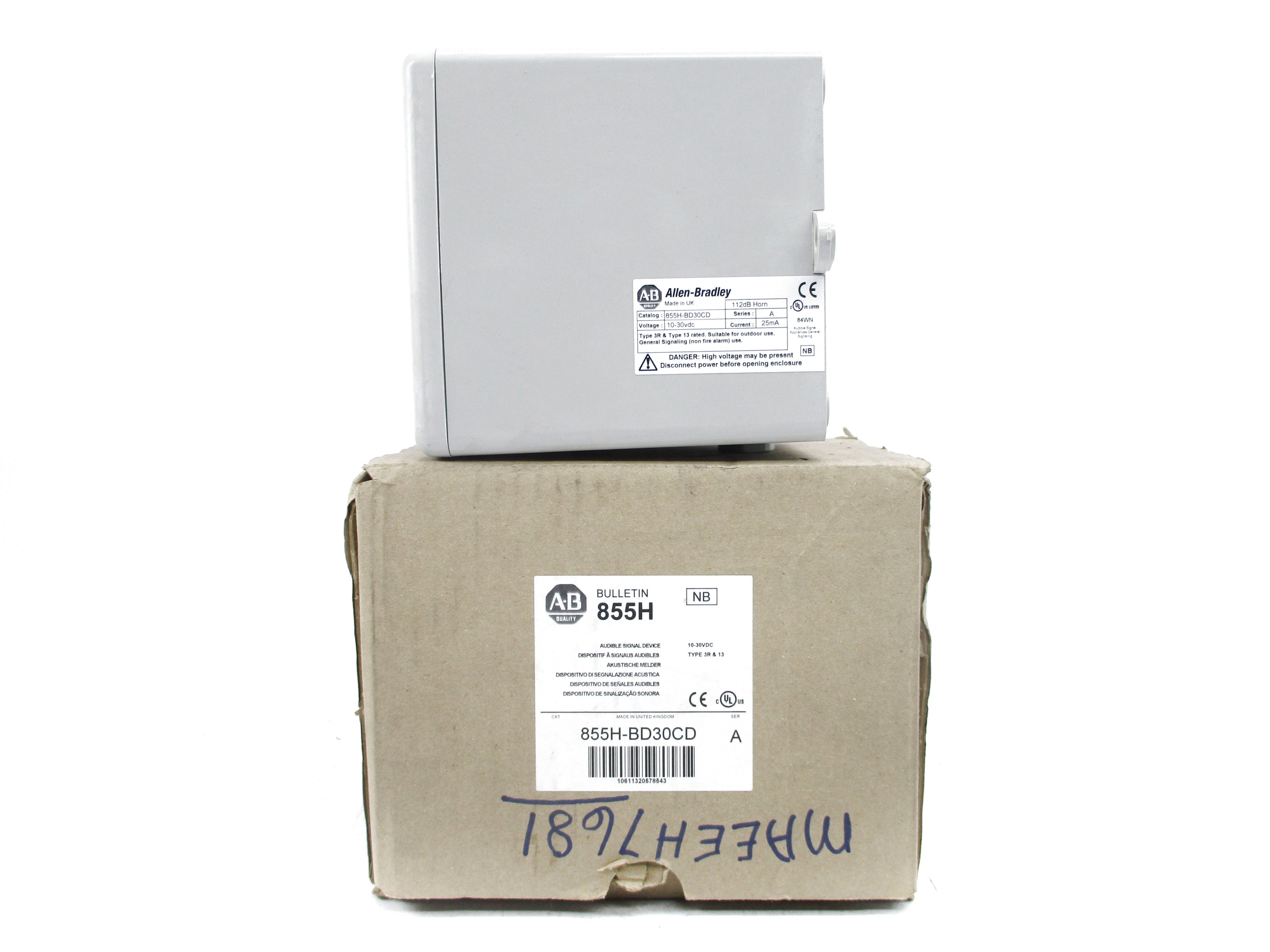 ALLEN BRADLEY 855H-BD30CD SER. A (BR/WH) NSMP