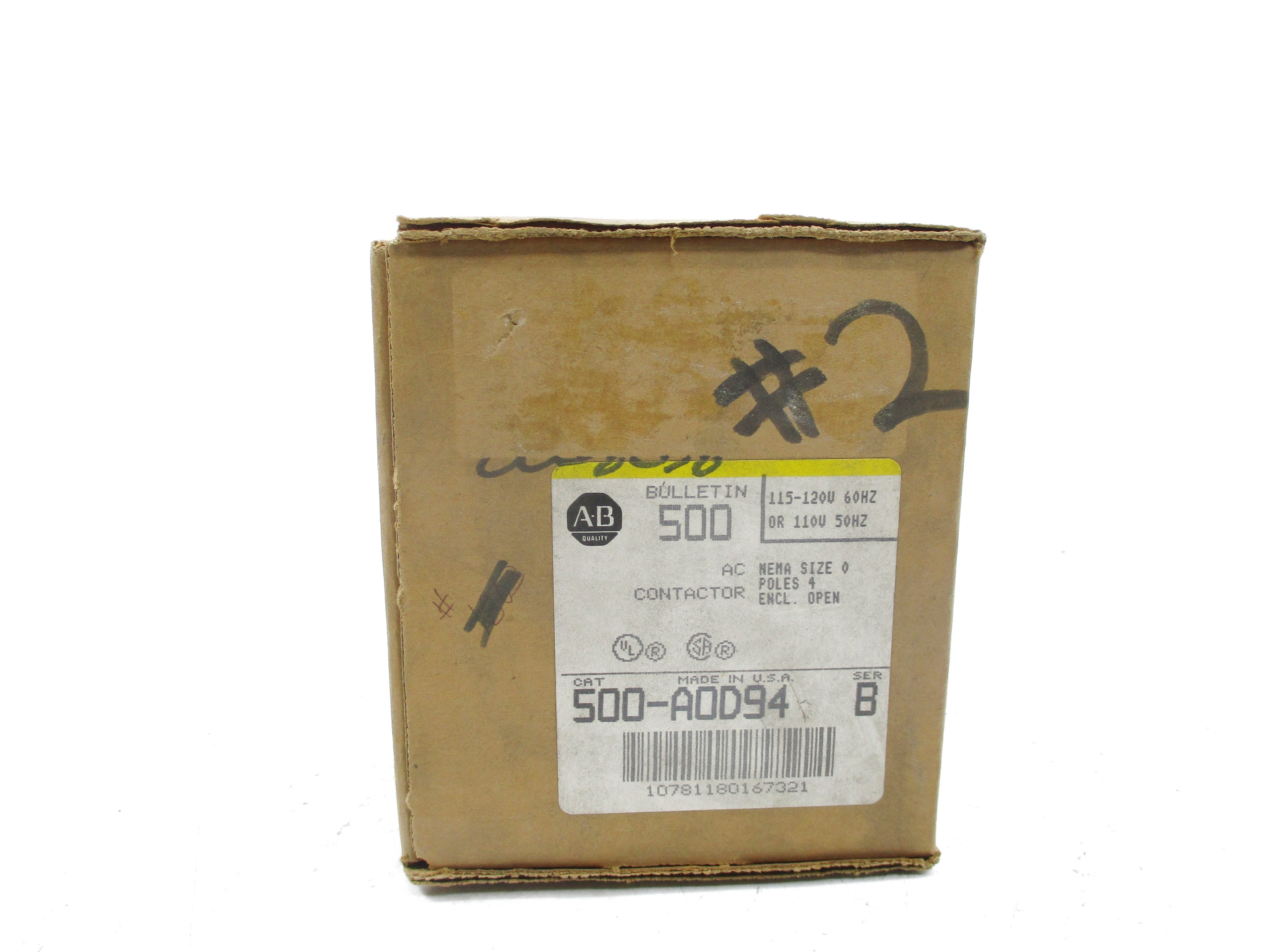 INDUSTRIAL SPARE PART 500-AOD94 SER. B 120V (BR/YL) NSMP