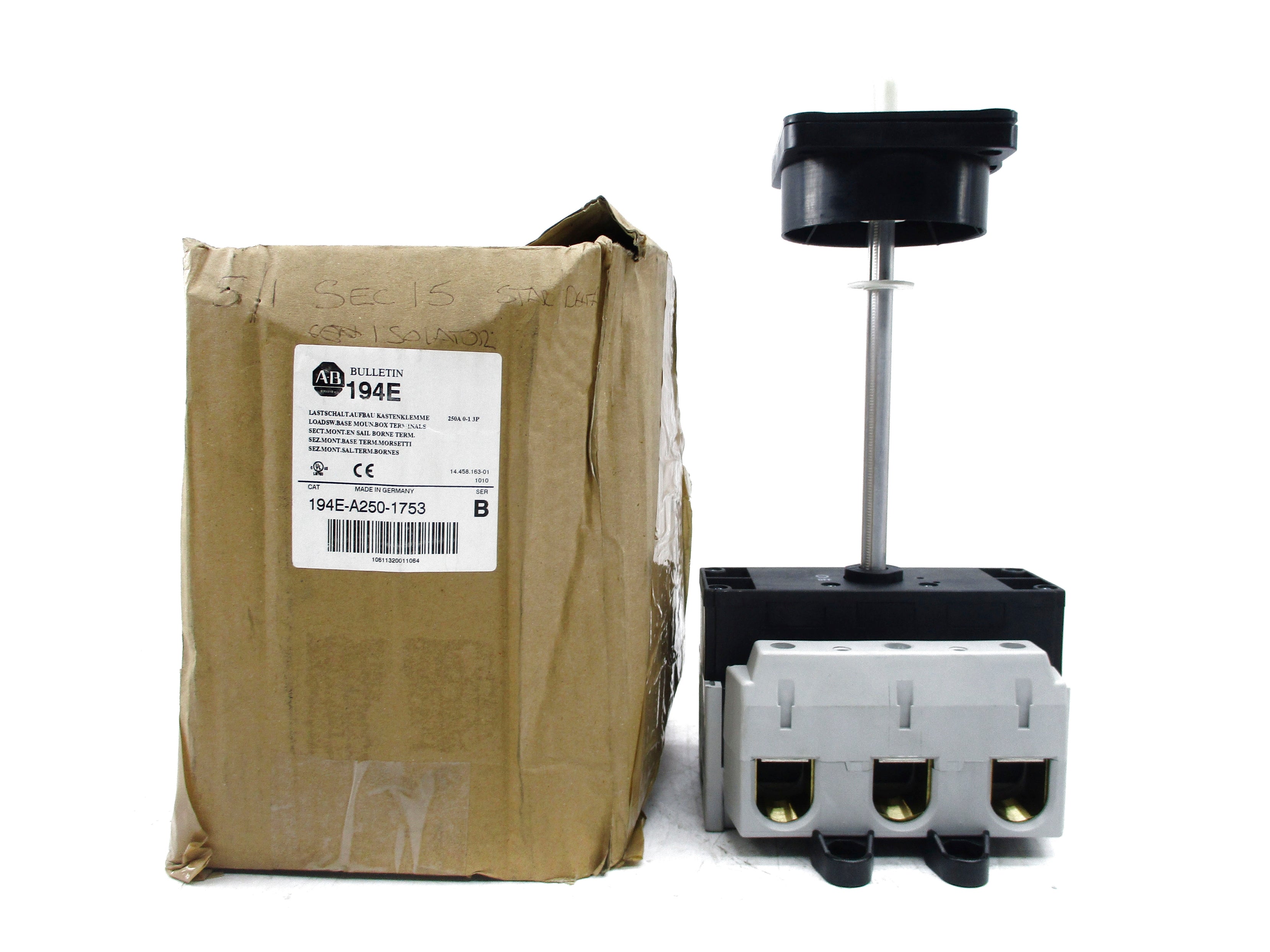 ALLEN BRADLEY 194E-A250-1753 SER. B (BR/WH) NSMP