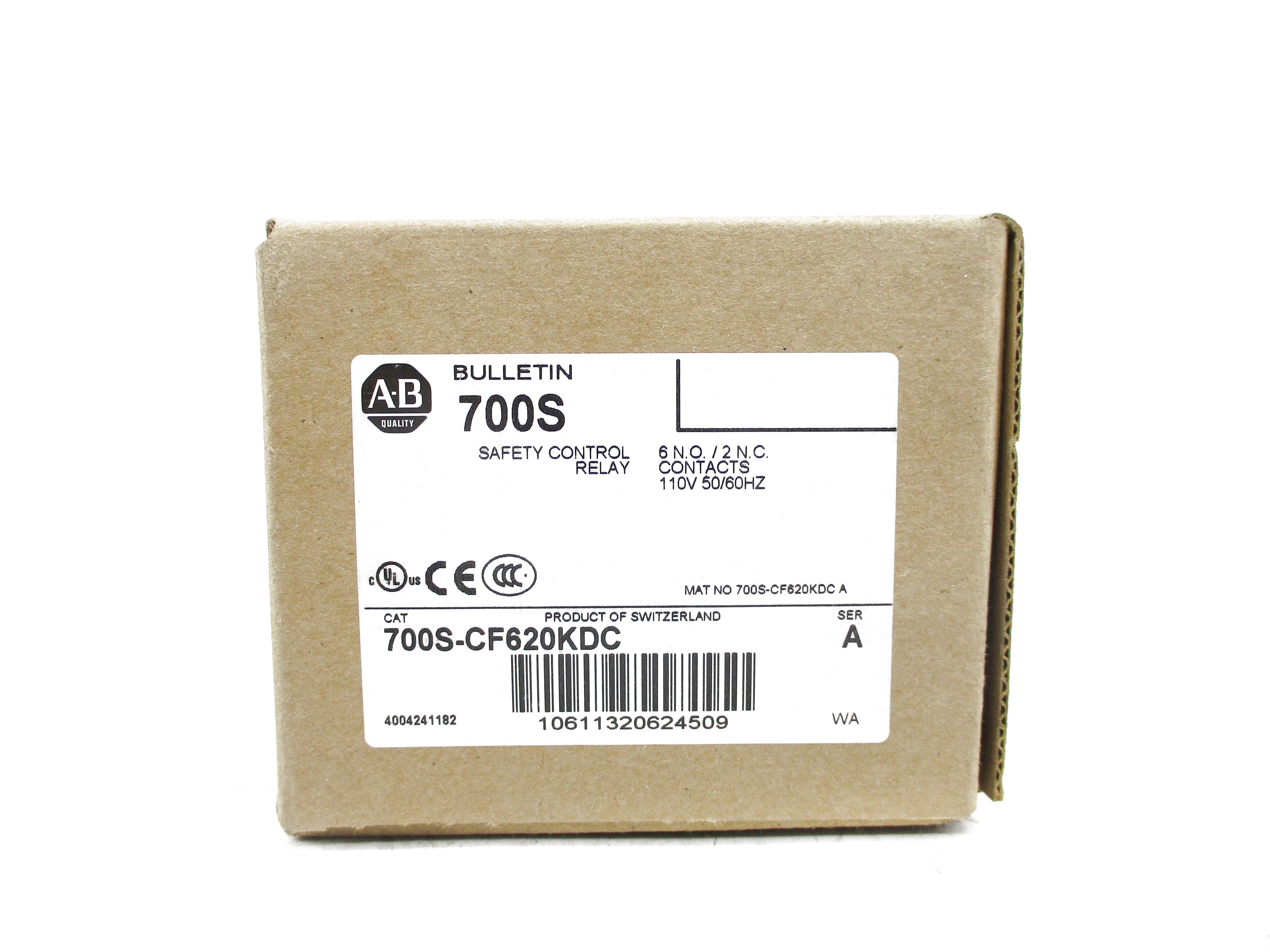 ALLEN BRADLEY 700S-CF620KDC SER. A 110V (BR/WH) NSMP
