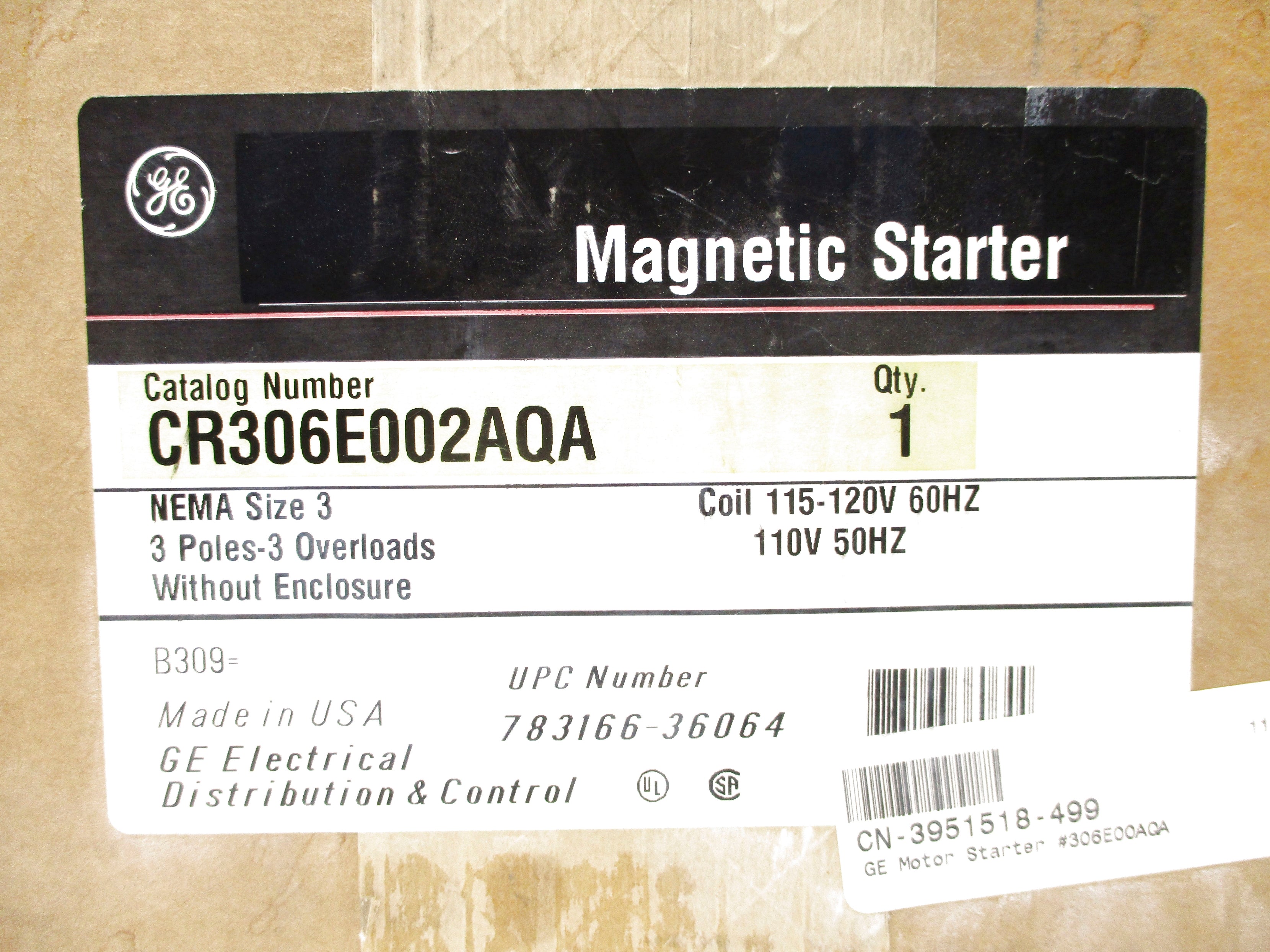 GENERAL ELECTRIC CR306E002AQA NSFS