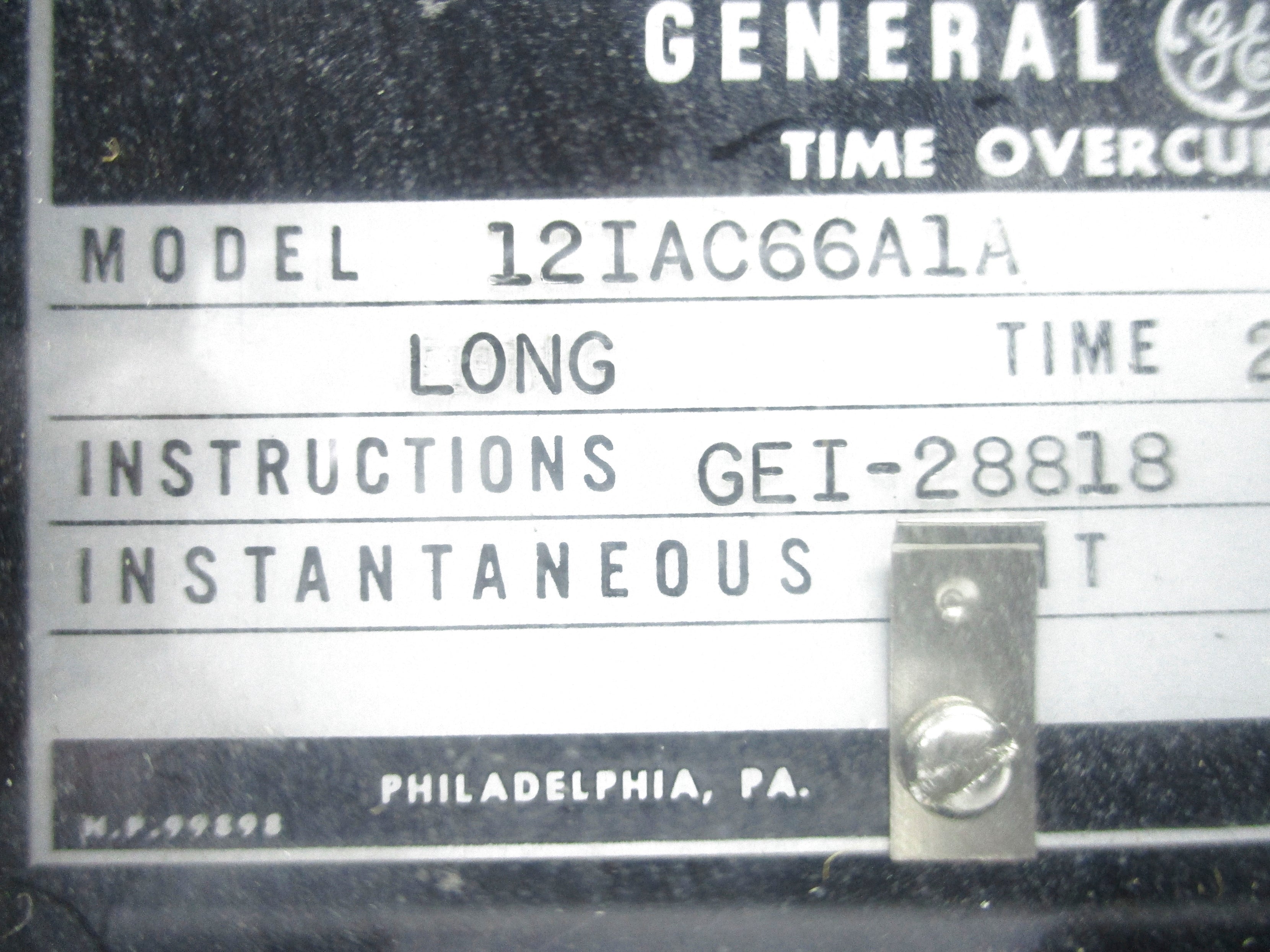 GENERAL ELECTRIC 12IAC66A1A 2.5-5A NSNP