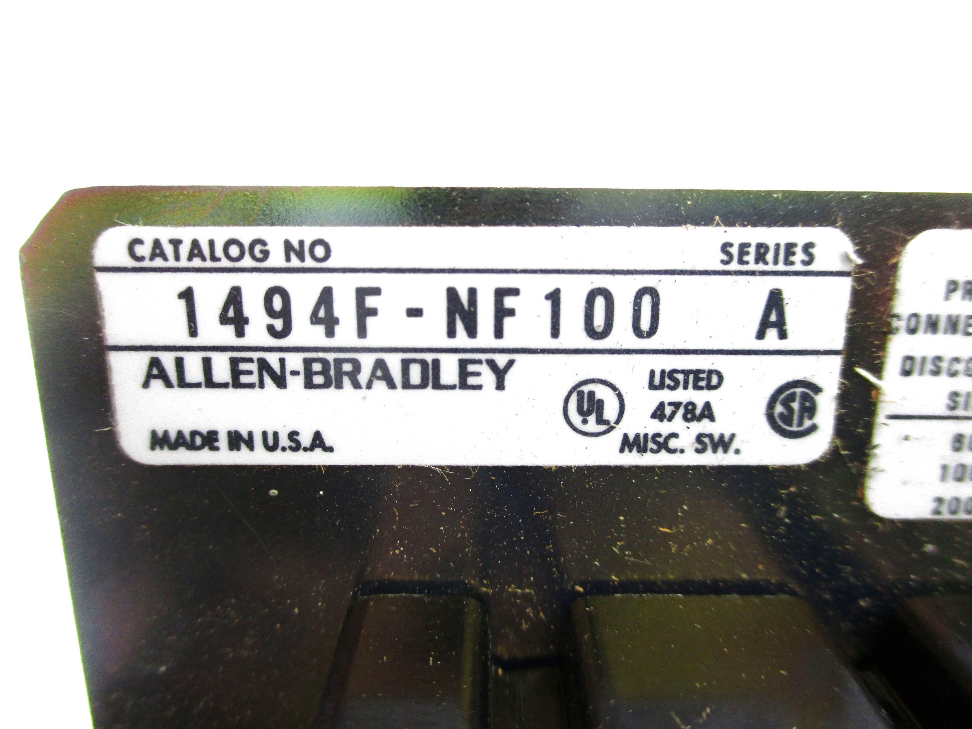 ALLEN BRADLEY 1494F-NF100 SER. A NSNP