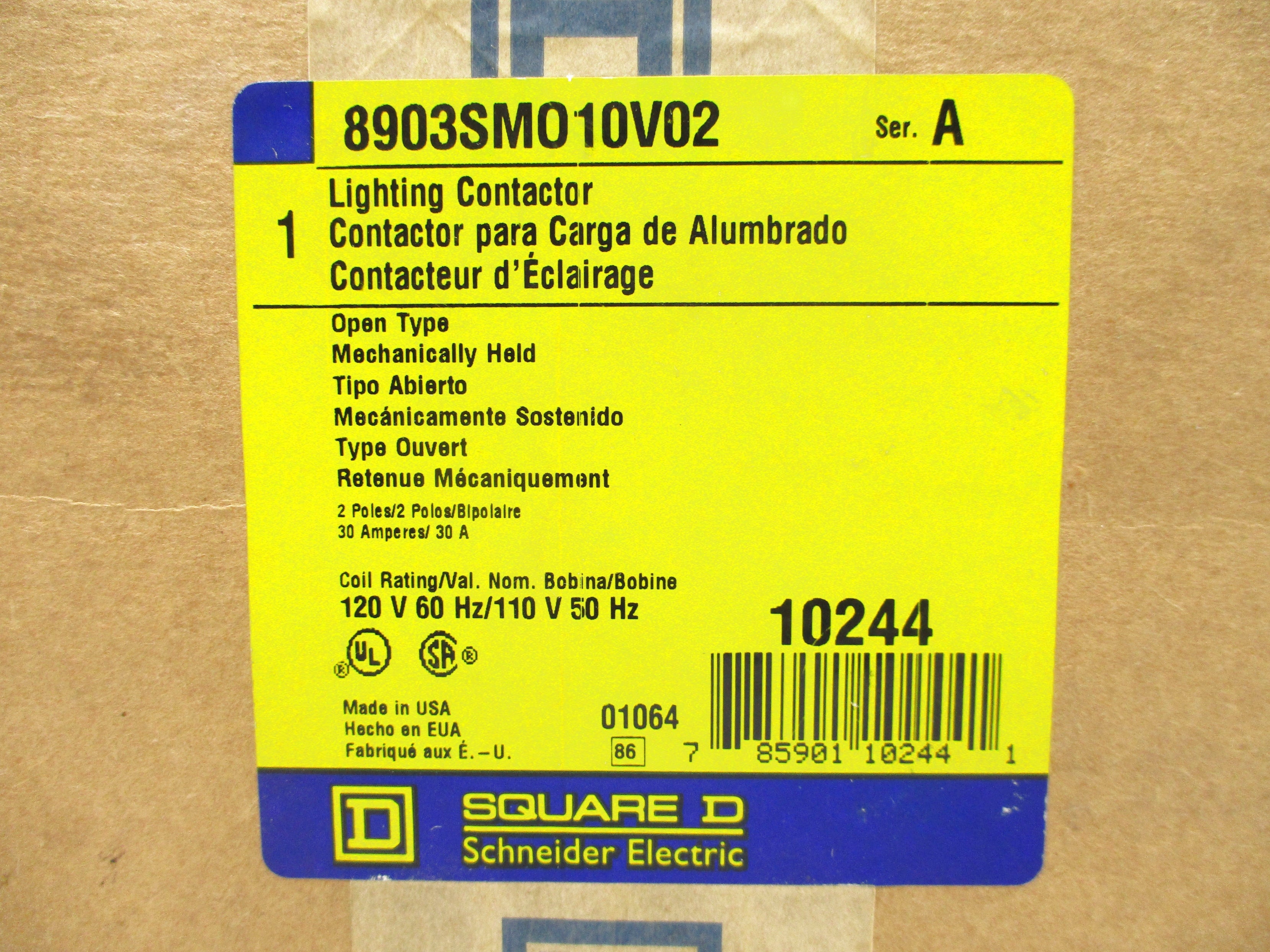 SQUARE D 8903SMO10V02 SER. A 120V NSFS