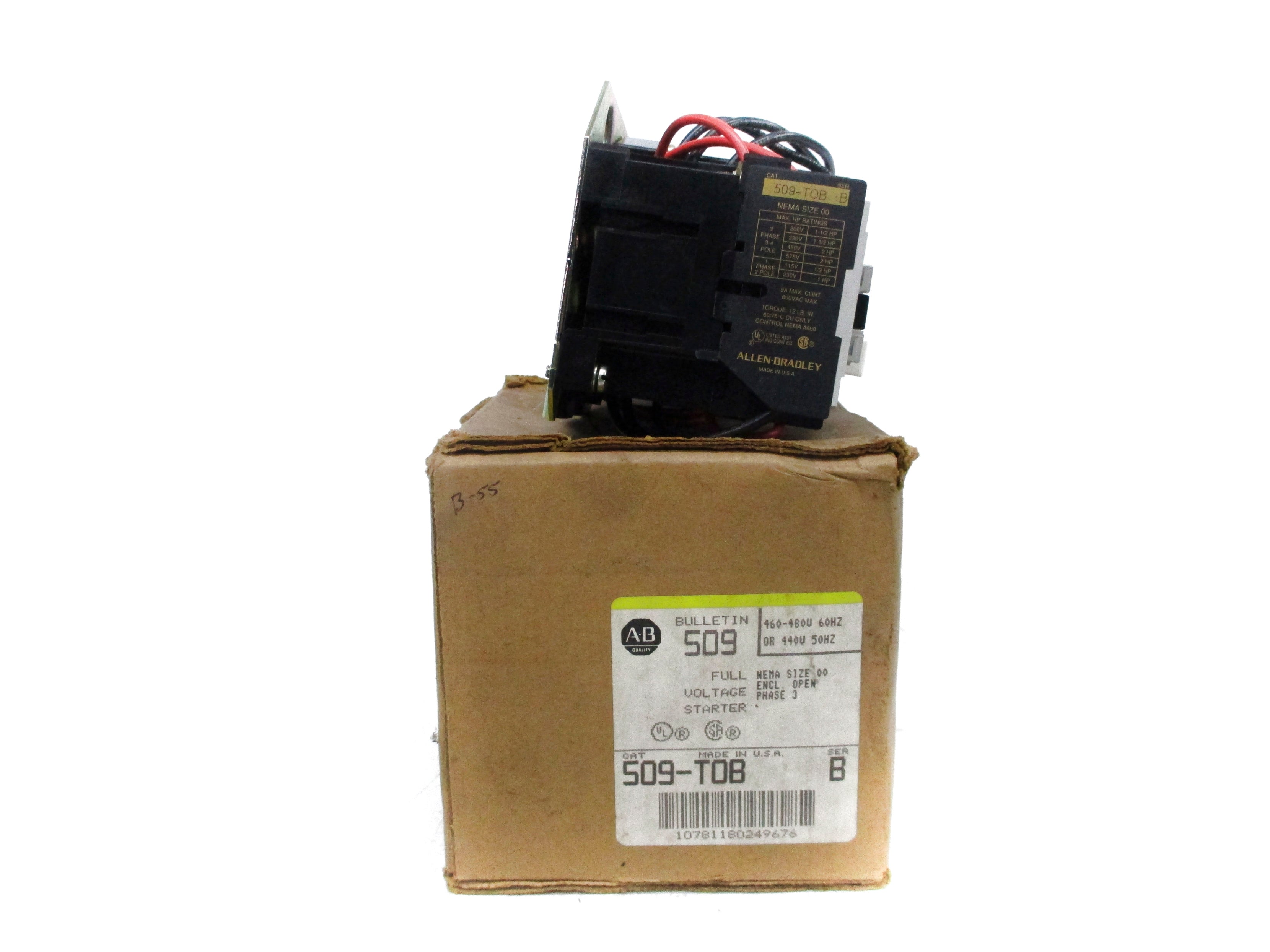 ALLEN BRADLEY 509-TOB SER. B (BR/YL) NSMP