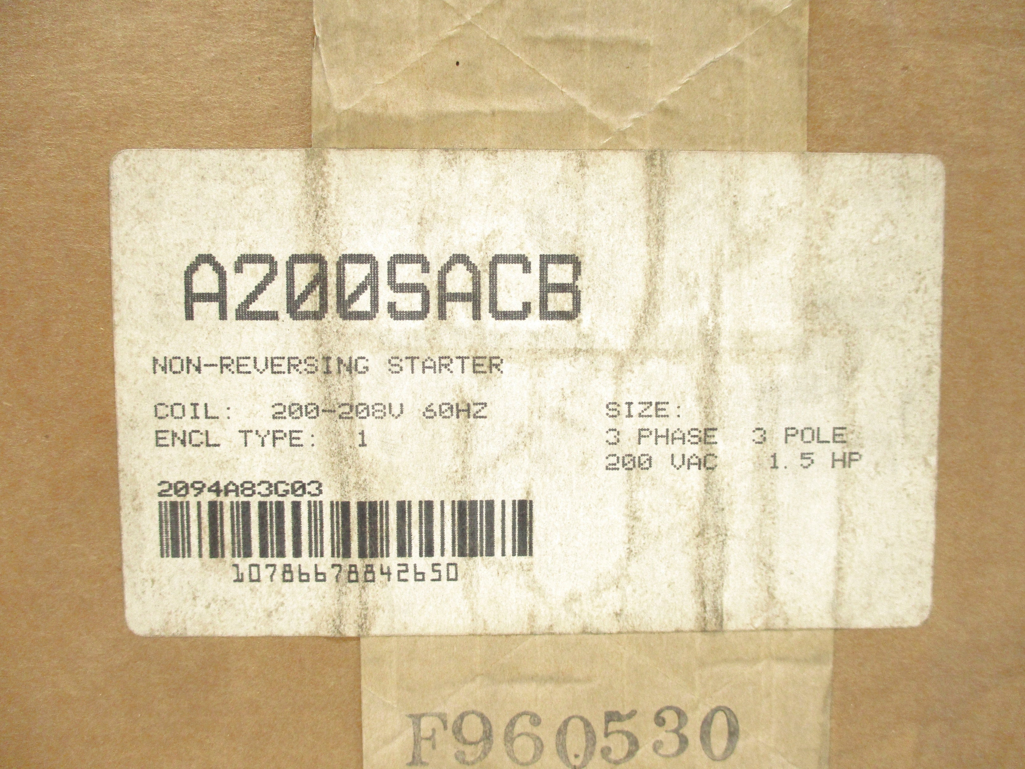 WESTINGHOUSE A200SACB NSFS