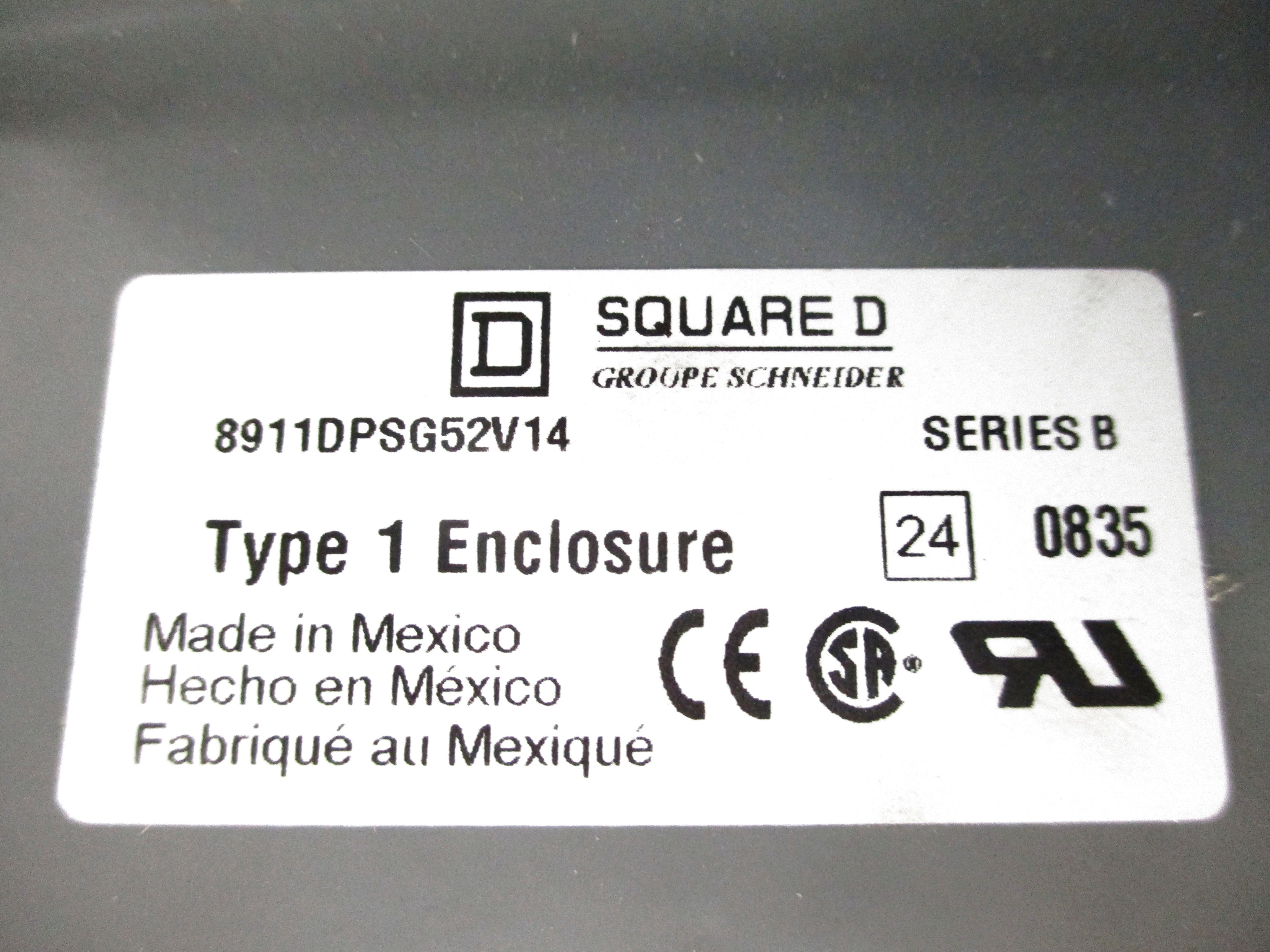 SQUARE D 8911DPSG52V14 SER. B NSNP