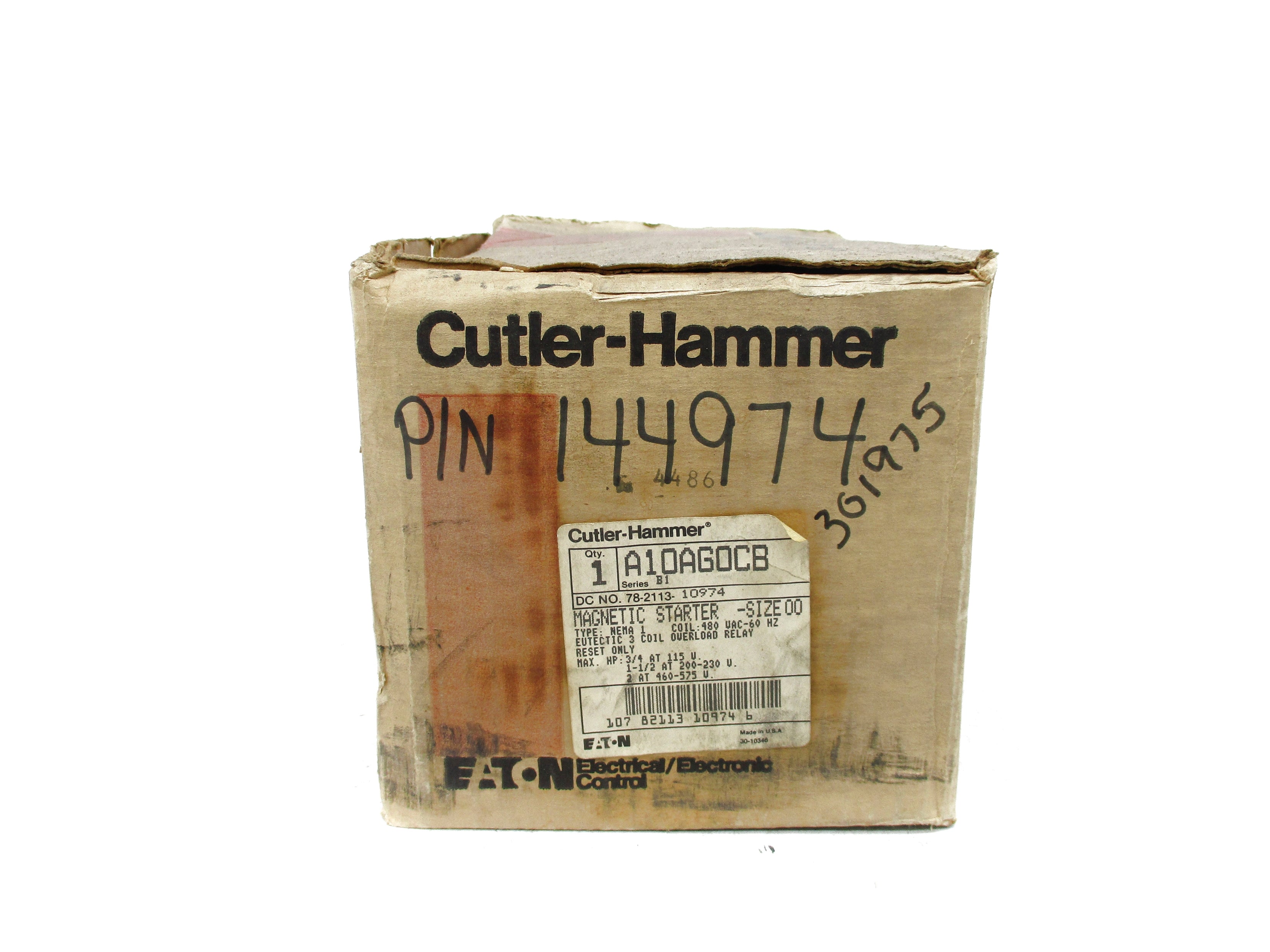 CUTLER HAMMER A10AGOCB SER. B1 NSMP
