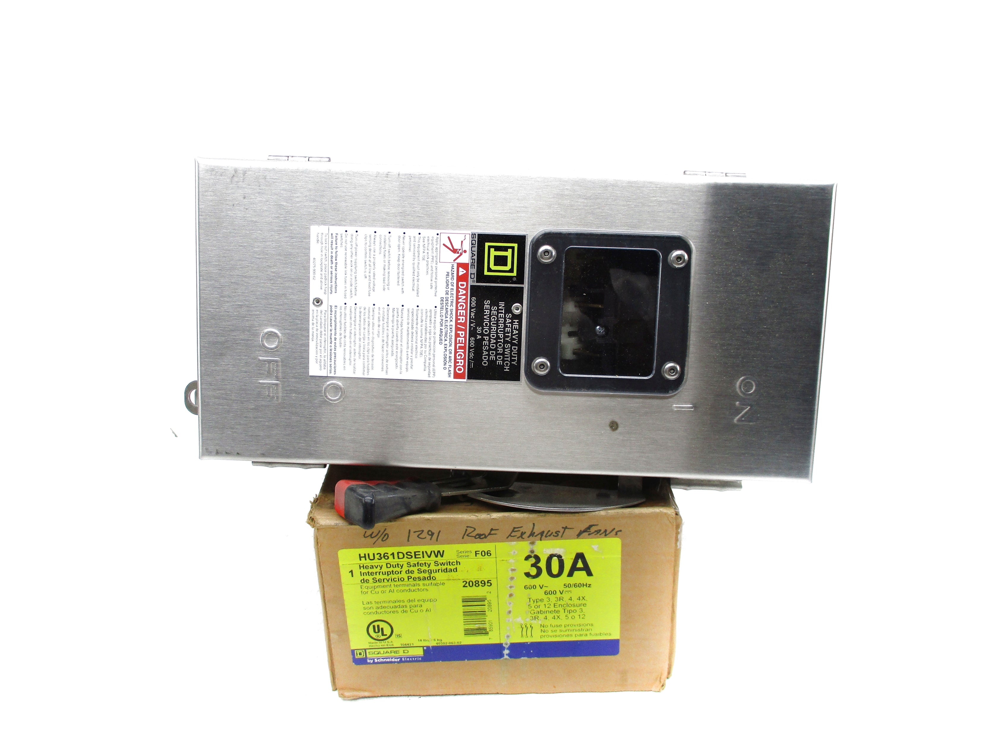 SQUARE D HU361DSEIVW SER. F06 NSMP