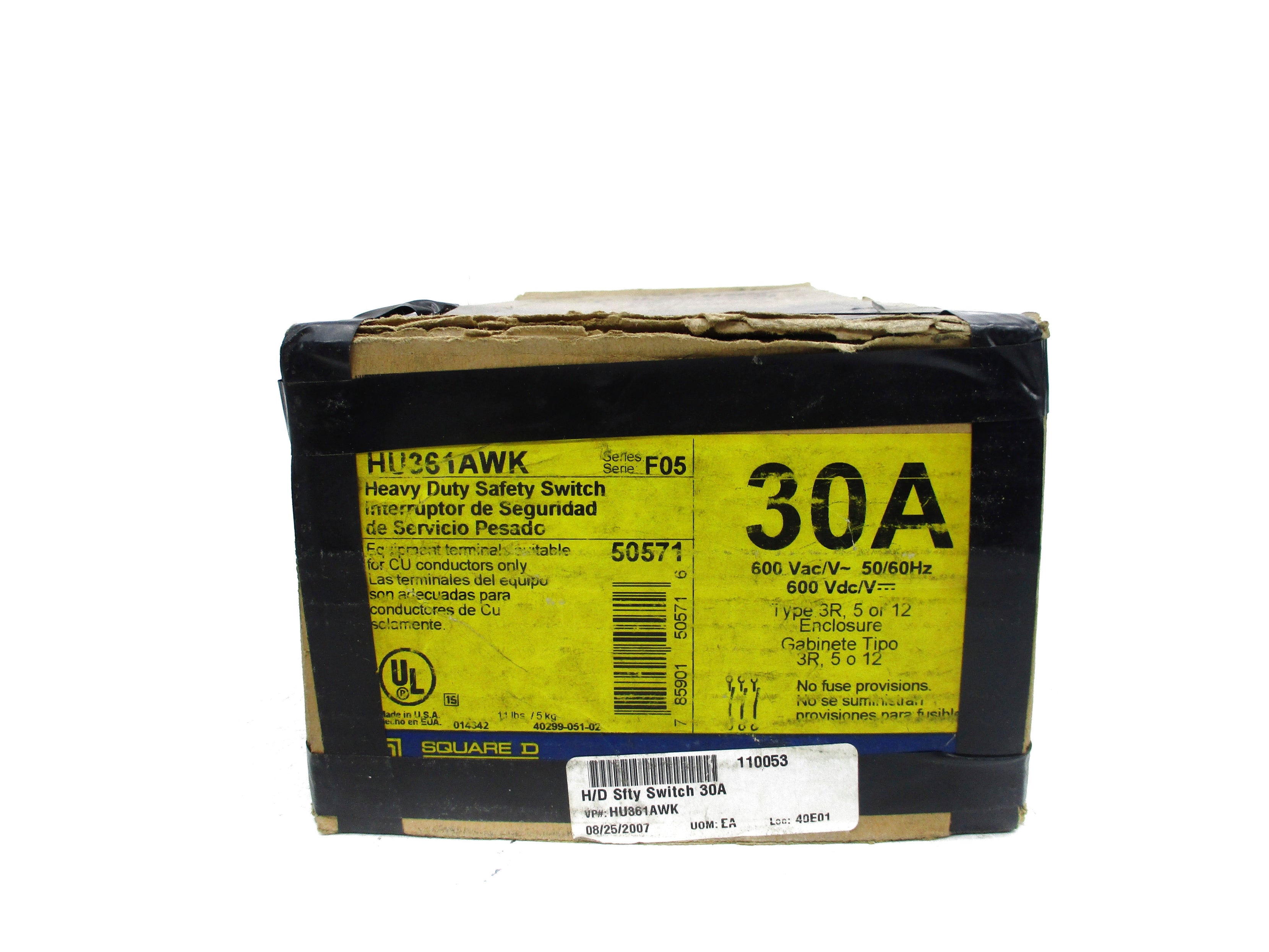 SQUARE D HU361AWK SER. F05 NSMP