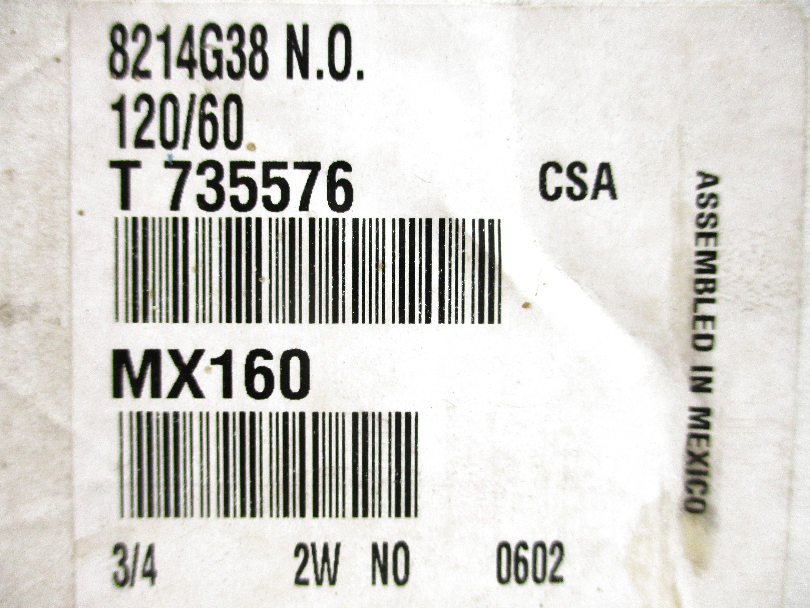 ASCO 8214G38 120V 3/4" NSFS