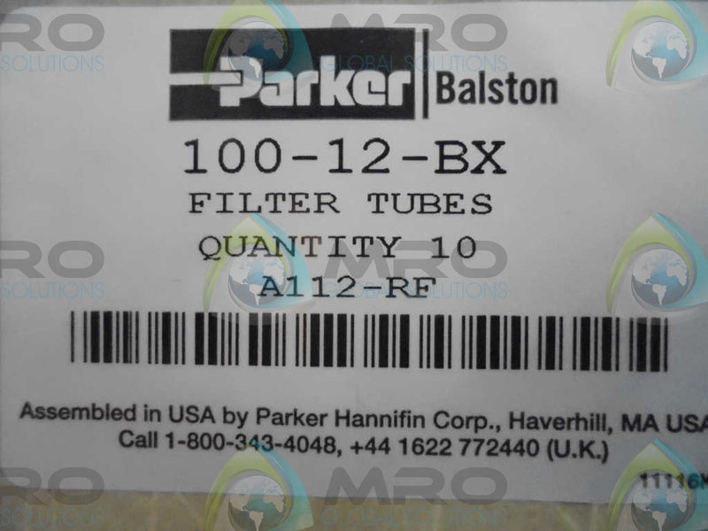 PARKER Box of 10 100-12-BX * FACTORY SEALED *