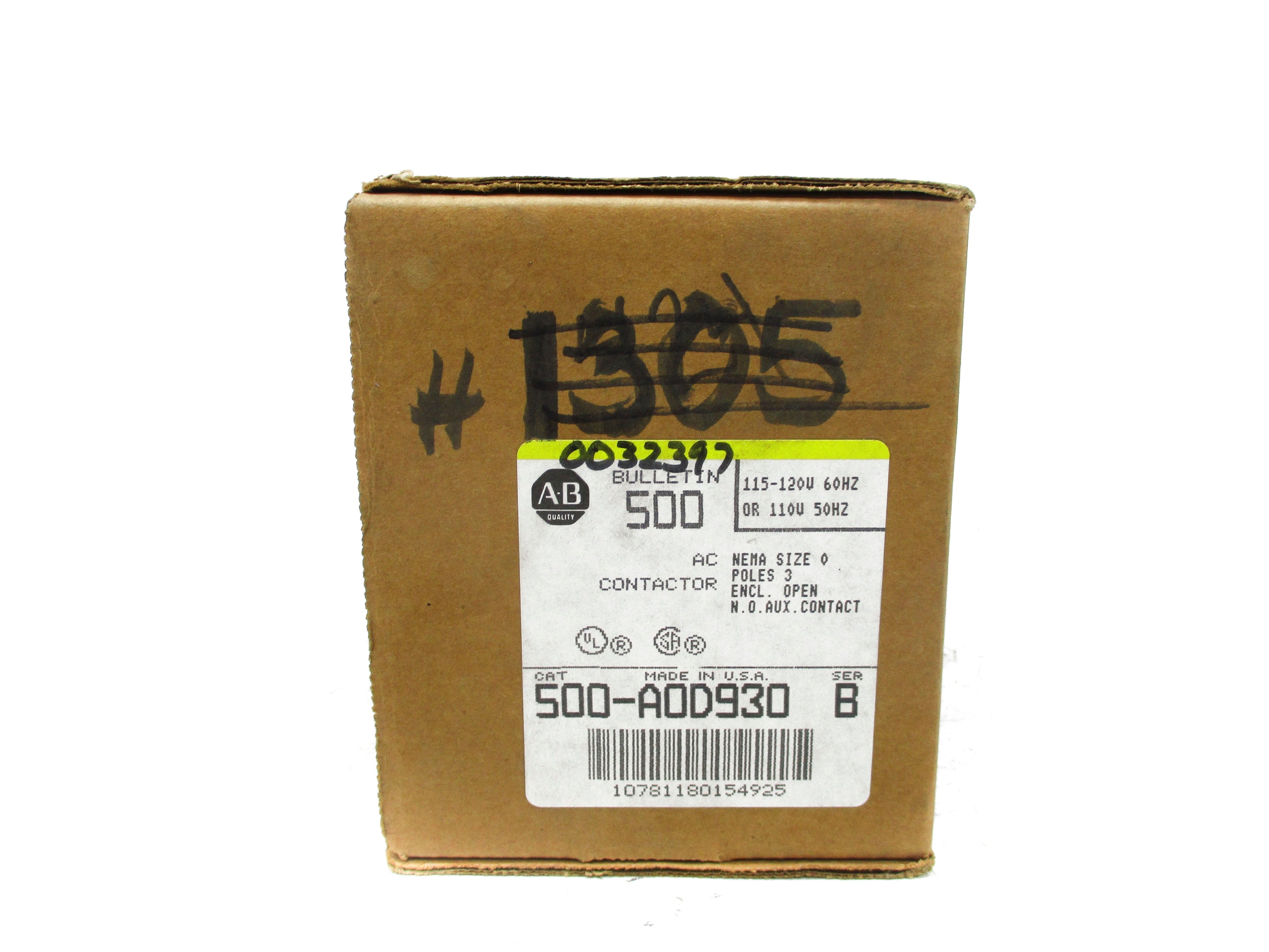 INDUSTRIAL SPARE PART 500-AOD930 SER. B 110/115-120V 18A (BR/YL) NSMP