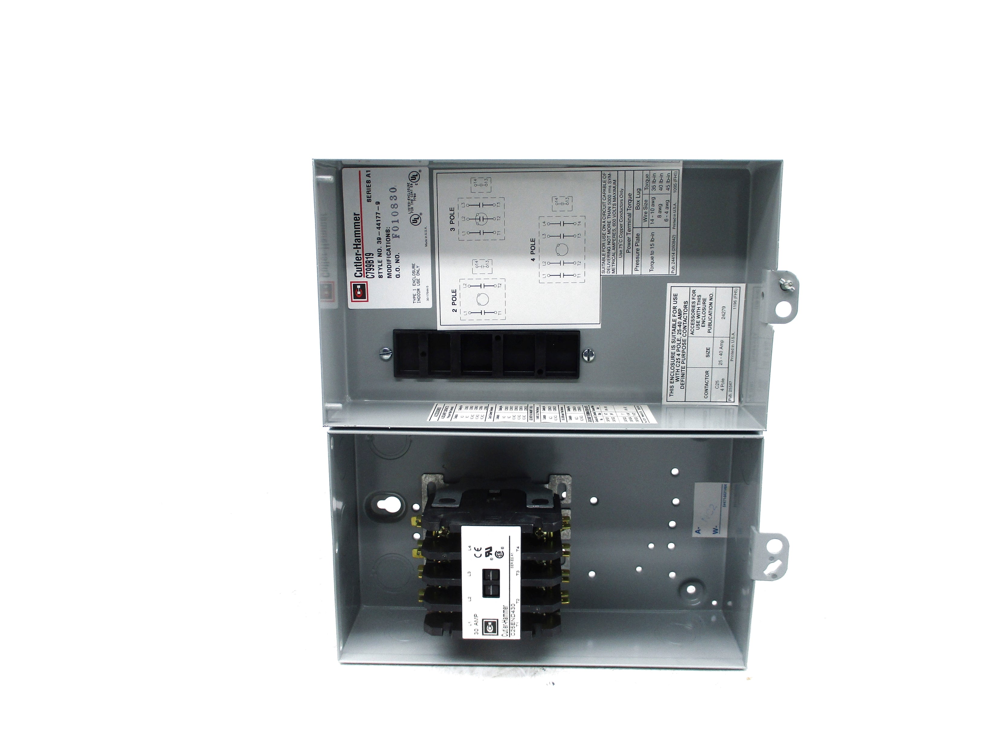 CUTLER HAMMER C25EGD430A SER. A1 120V NSMP
