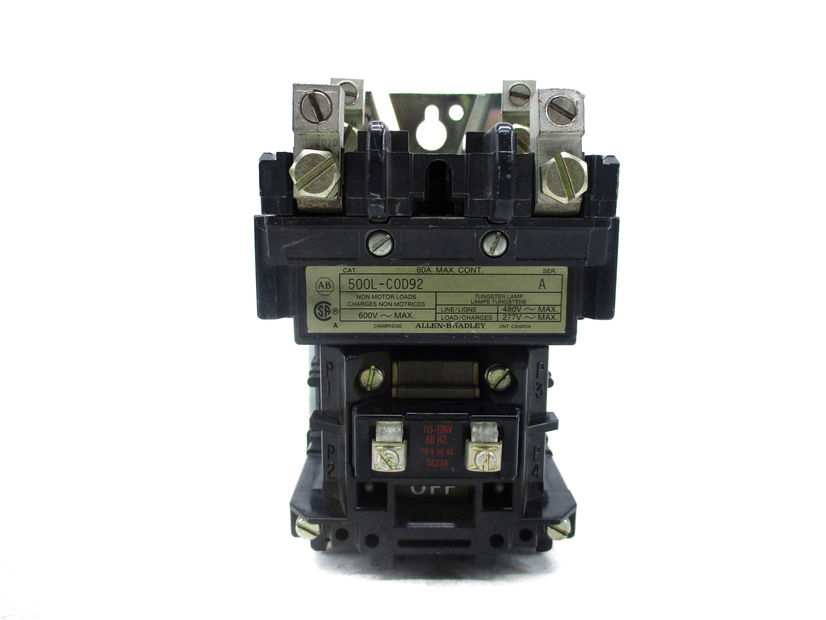 INDUSTRIAL SPARE PART 500L-COD92 SER. A 120V (AS PICTURED) NSNP