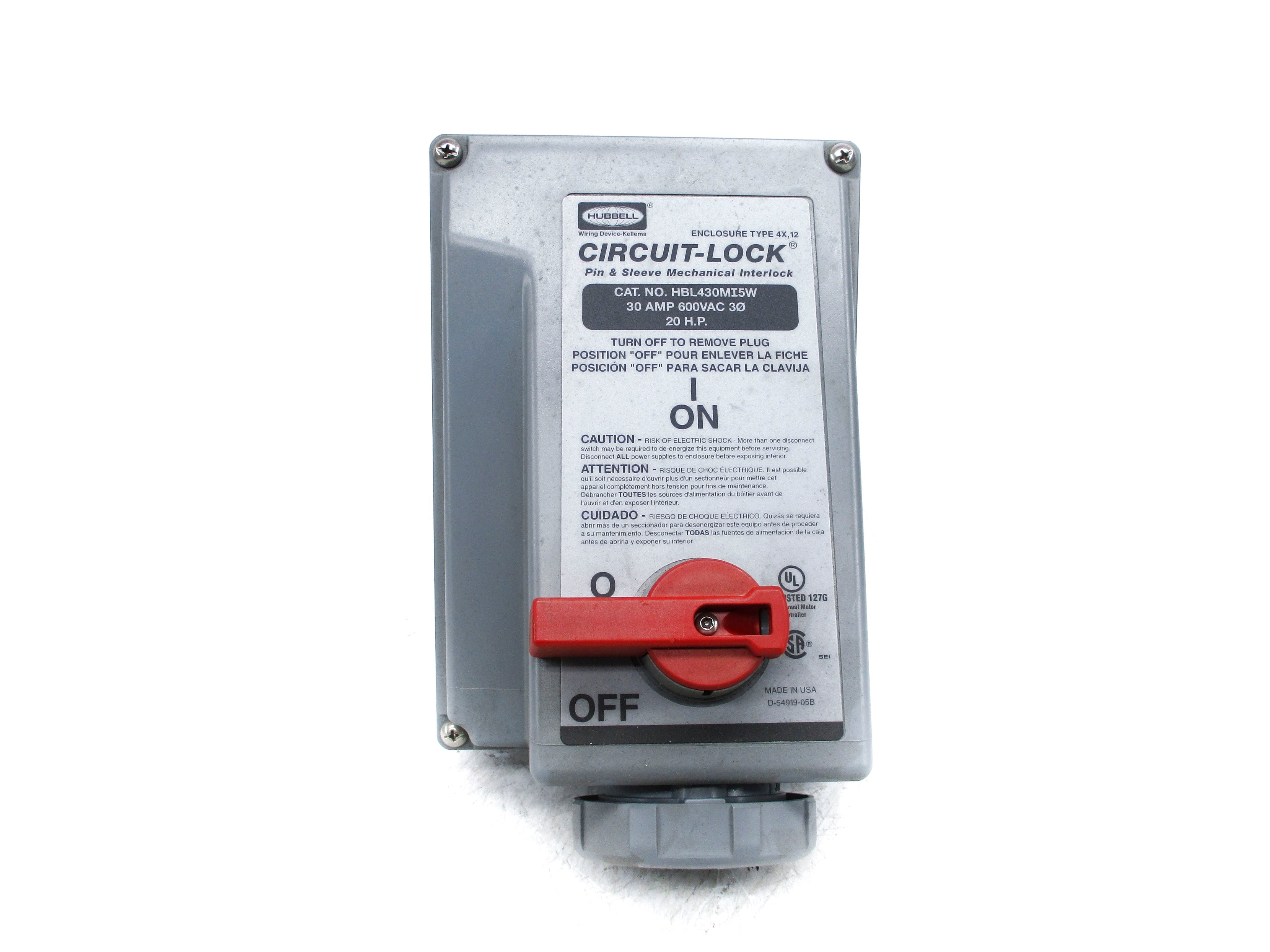 HUBBELL HBL430MI5W NSNP