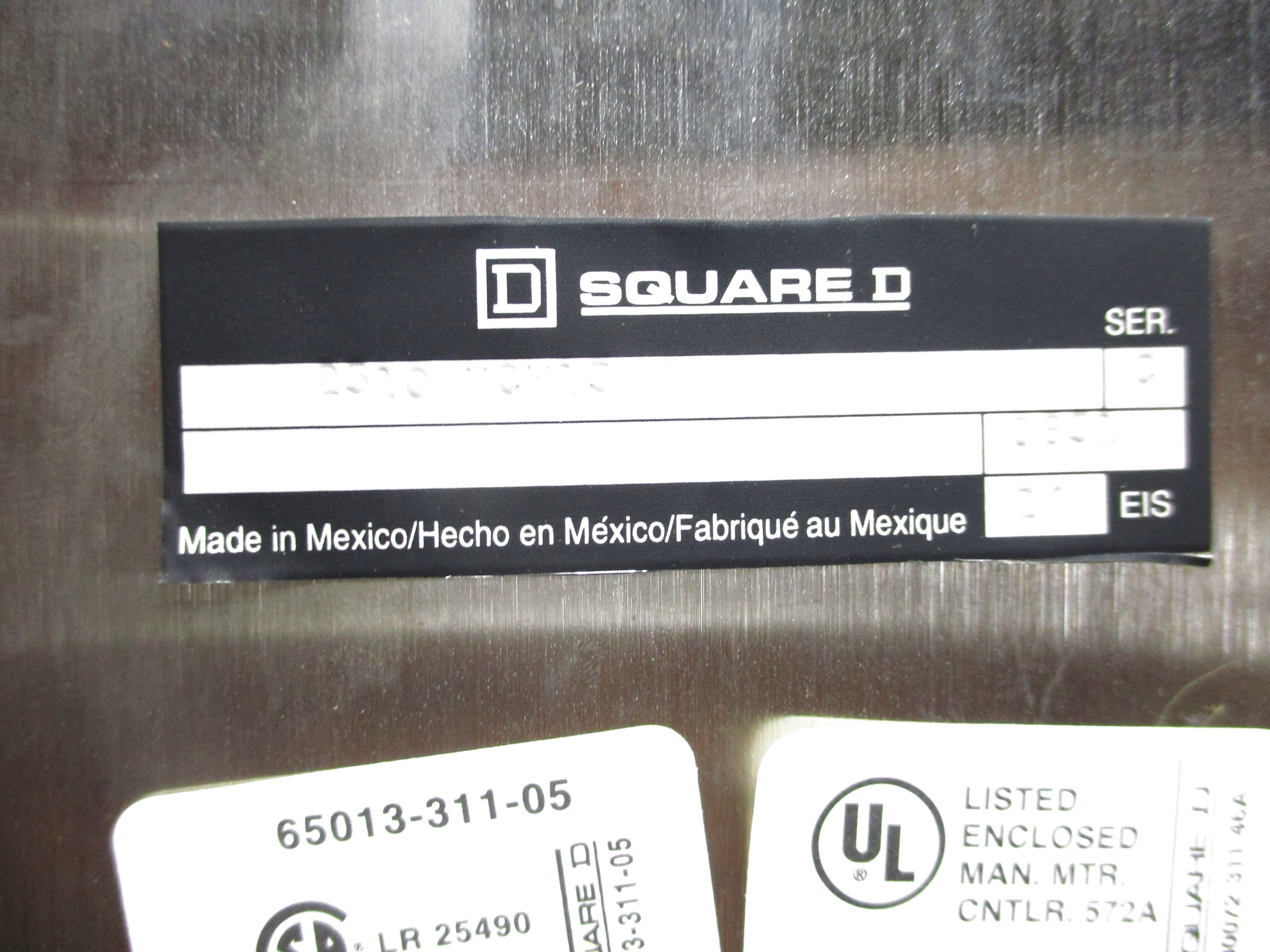 SQUARE D 2510MCW13 SER. C NSNP